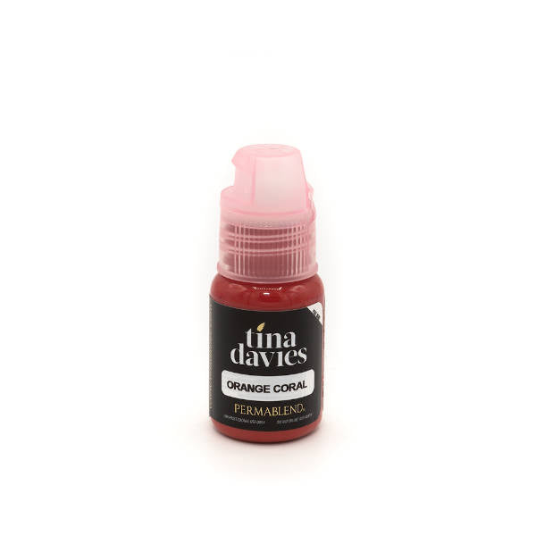Perma Blend Tina Davies Lust Orange Coral Lip Pigment - Vegan & Long-Lasting Lip Tattoo Ink for Permanent Makeup Artists | Perfect for Ombre Lips & Beauty Salons