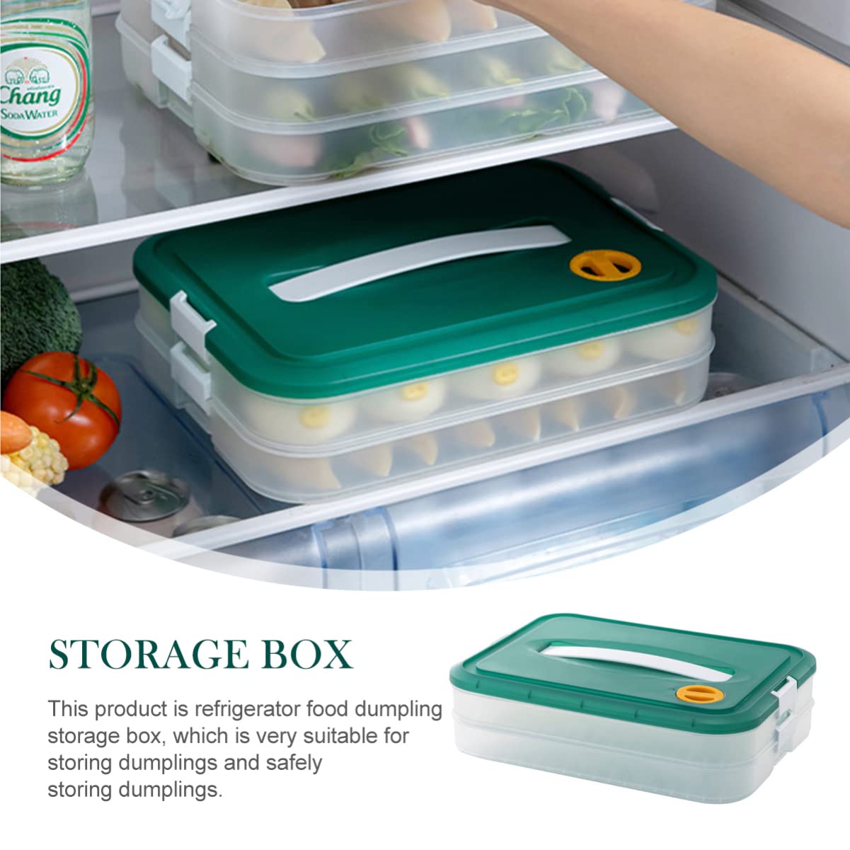 DOITOOL Refrigerator Organizer Bins - Plastic Food Storage Containers for Fridge, Crisper Drawer Organizer, Egg Tray & Dumpling Box - Perfect for Meal Prep, Leftovers & Kitchen Organization
