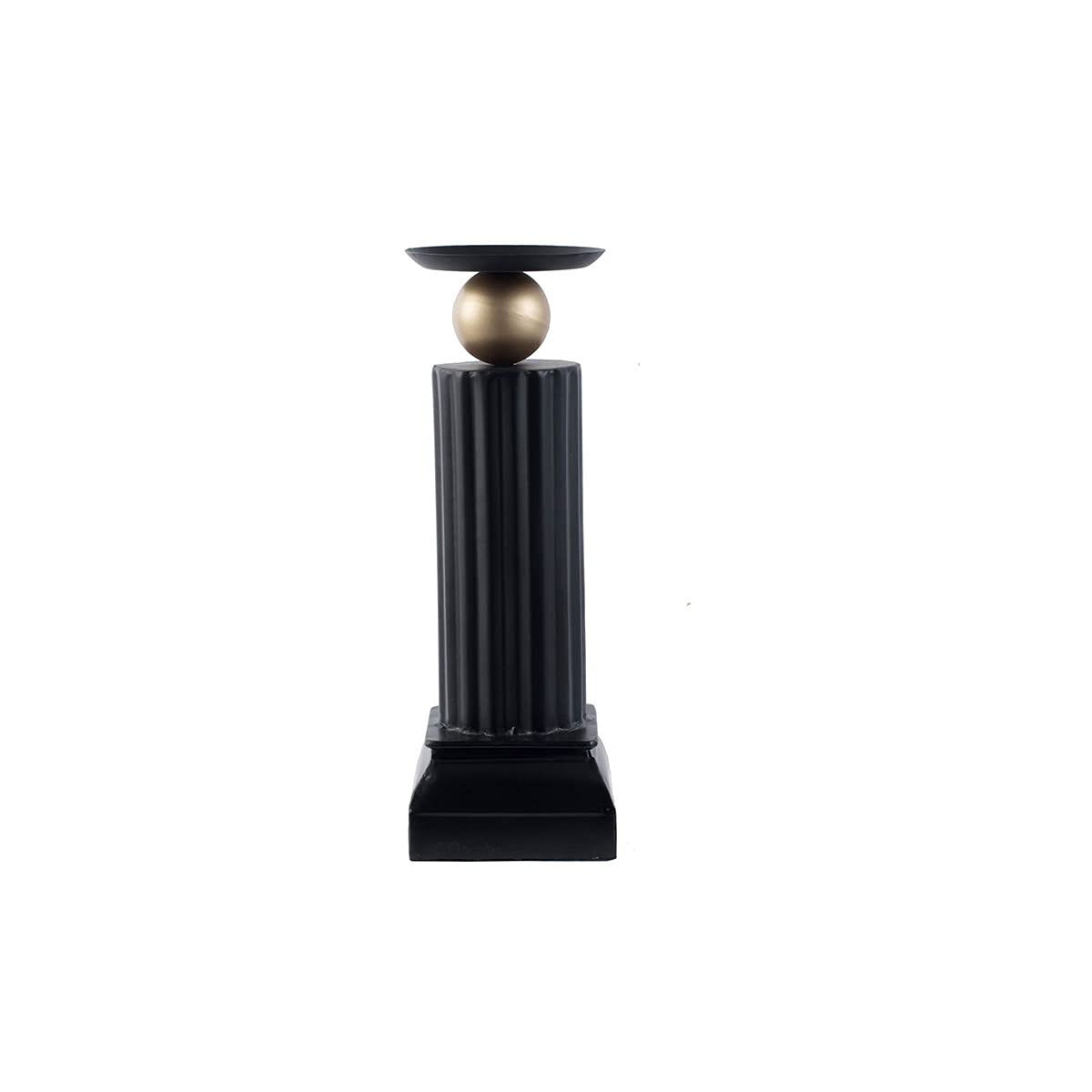 AB Home Group 5x17.5 Inch Iron Candle Holder - Rustic Home Decor for Dining Table, Wedding Centerpiece & Fireplace Mantel