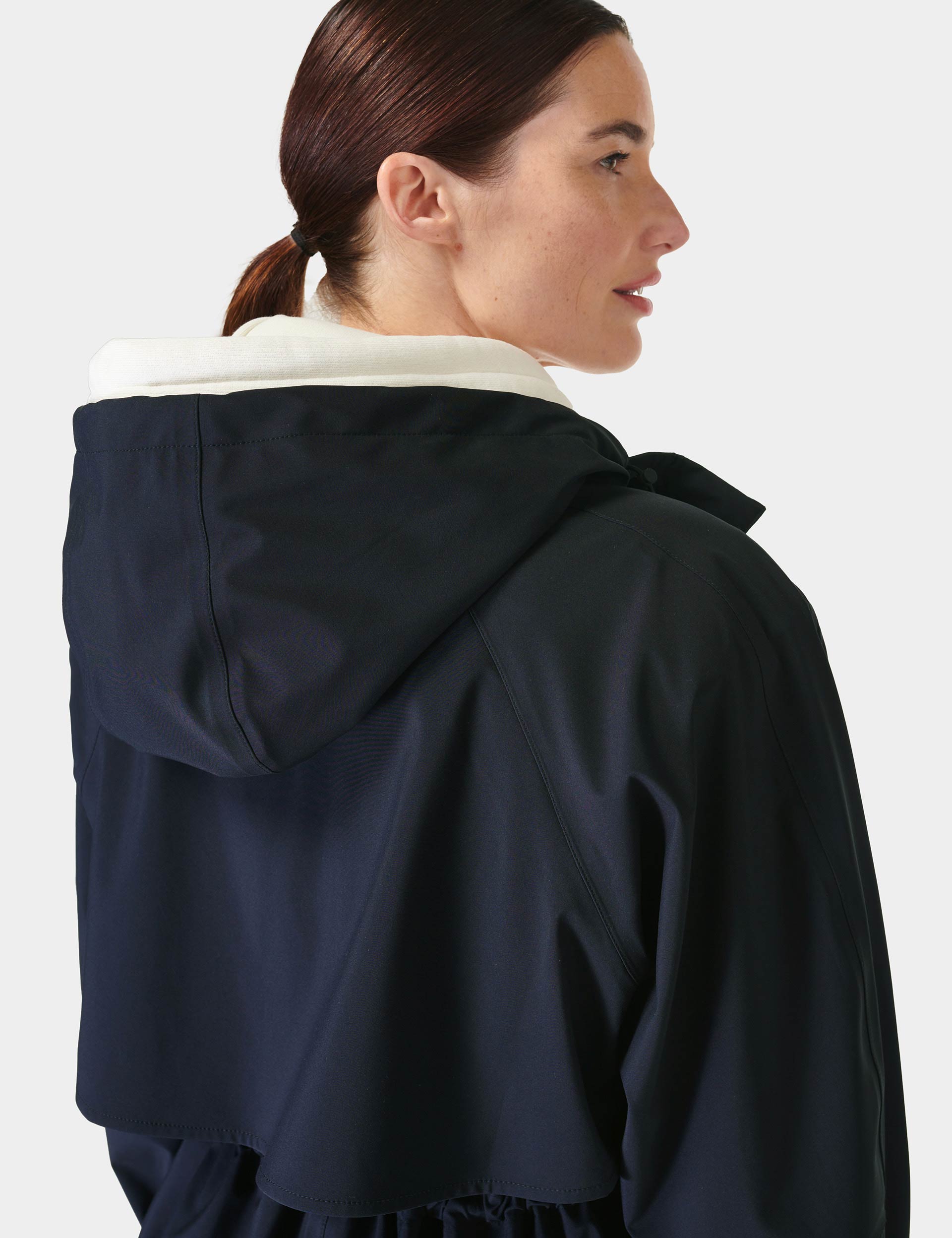 Motion Longline Parka Coat - French Navy Blue Waterproof Windbreaker for Women | Outdoor Hiking, Travel & Winter Fashion