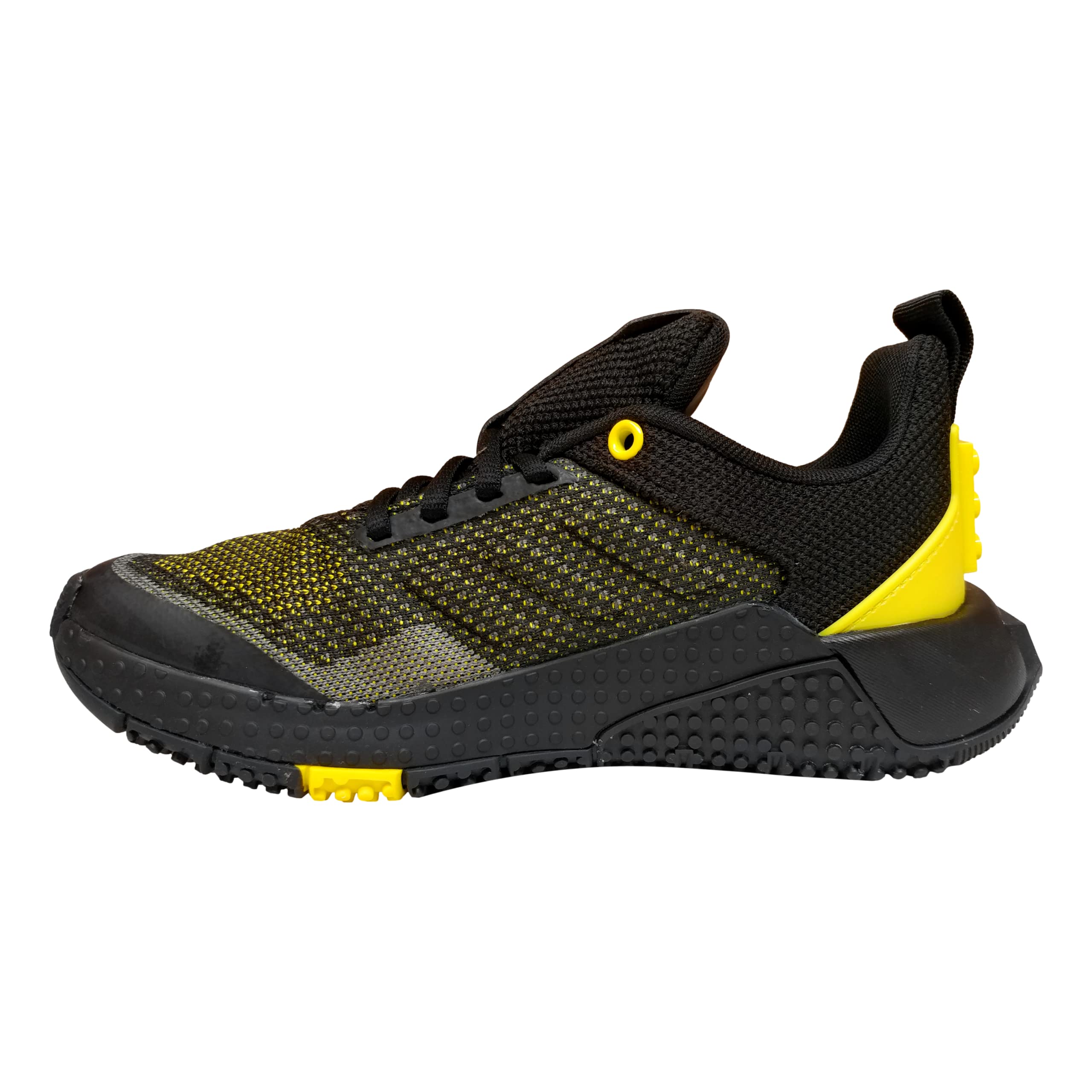 Adidas Lego Sport Pro J Kids Unisex Running Shoes - Black/Yellow, Size 4 | Lightweight Sneakers for Boys & Girls | Perfect for School, Play & Daily Activities