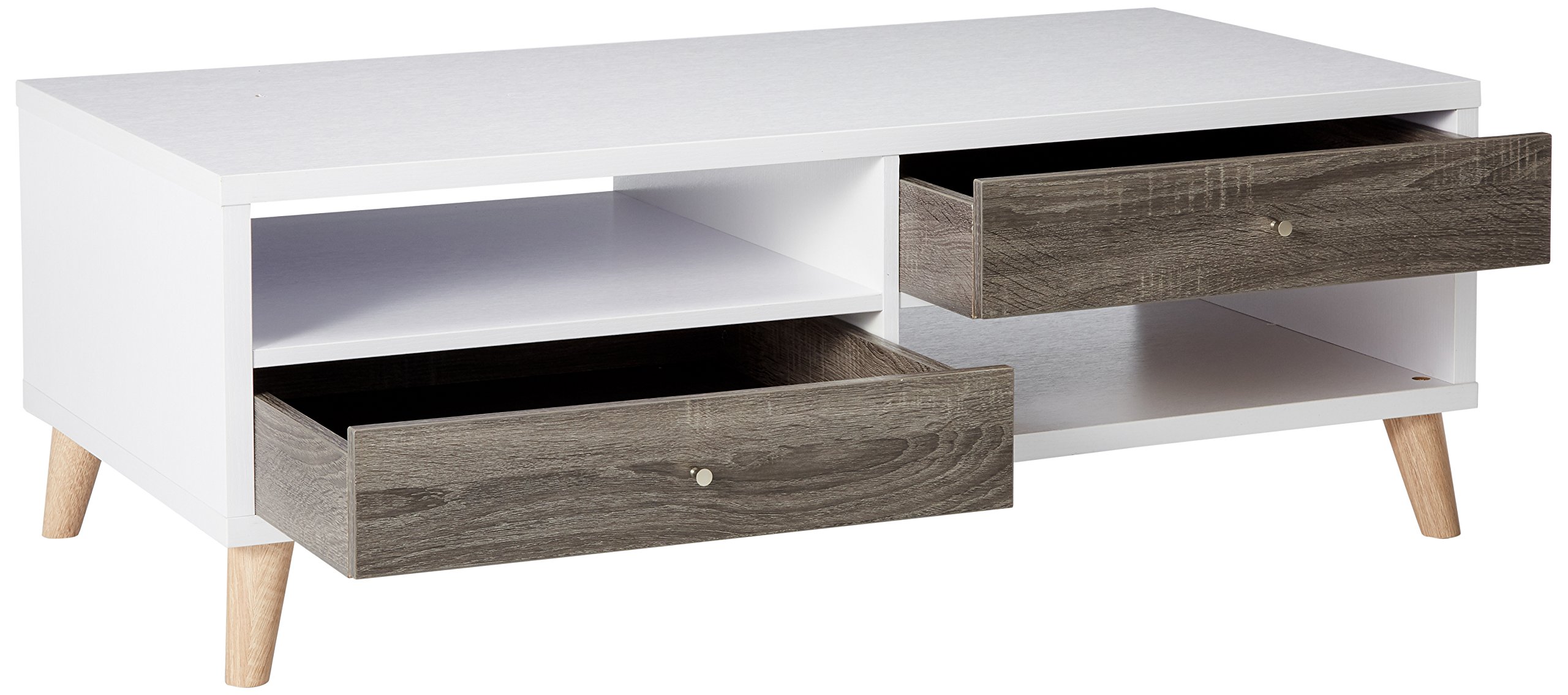24/7 Shop at Home Cicero White Coffee Table - Modern Living Room Furniture for Small Spaces, Home Office & Apartment Decor