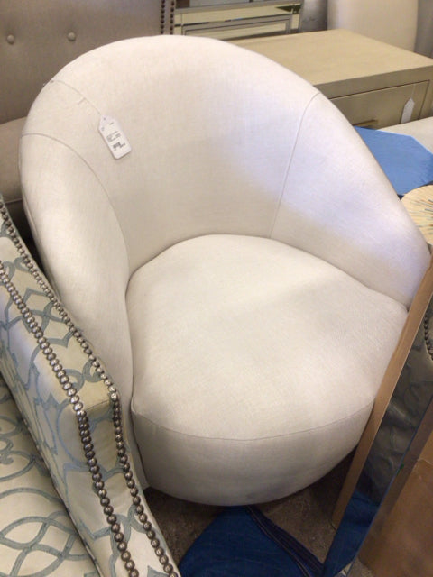 Lazar Cream Ergonomic Curved Back Swivel Office Chair - Comfortable Desk Chair for Home & Office Workspace