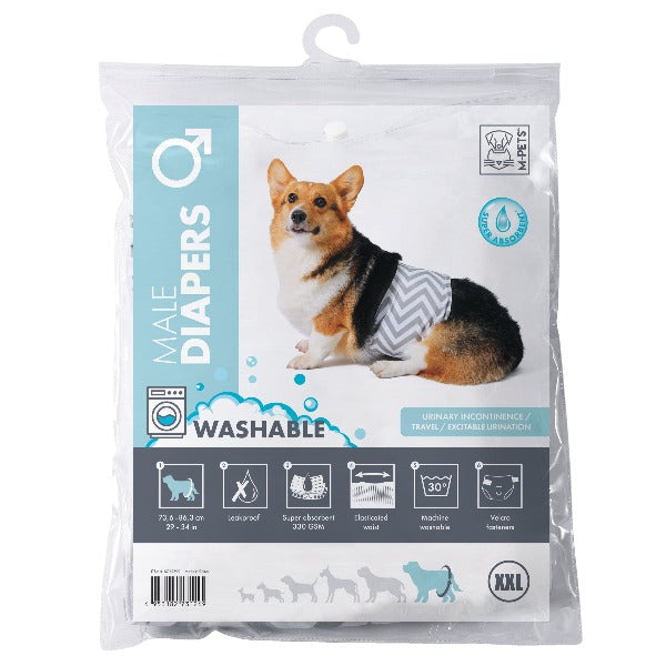 Washable Male Dog Diapers for Pets - Reusable & Absorbent Incontinence Pants - Perfect for House Training, Senior Dogs & Travel Use