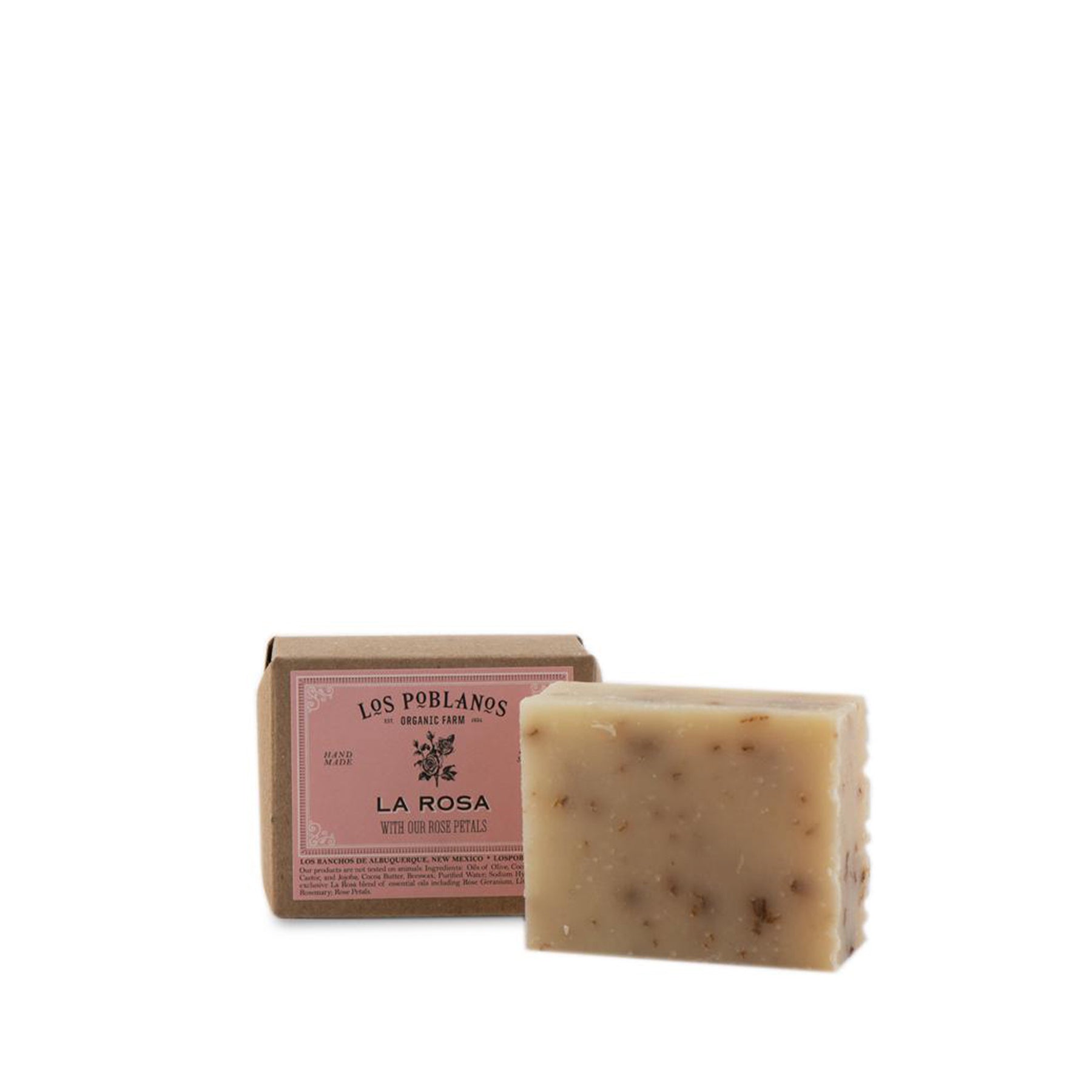 La Rosa Bar Soap - Natural Handmade Soap with Rose Petals for Sensitive Skin | Moisturizing & Gentle Cleansing | Perfect for Daily Use, Gifts & Spa Days