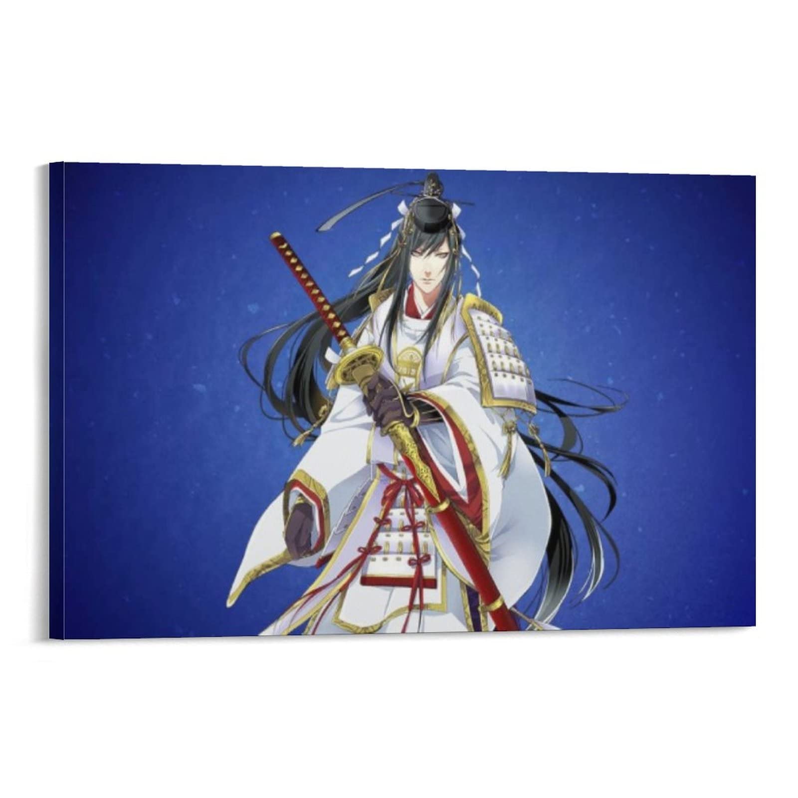 Touken Ranbu Anime Art Poster - Premium Oil Painting Canvas Wall Decor for Living Room & Bedroom - 24x36inch (60x90cm) - Perfect for Anime Fans & Home Decoration