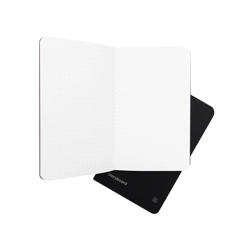 Endless Storyboard Pocket Notebook Set of 2 - Black Mini Notebooks for Journaling, Sketching & Note Taking - Perfect for Travel, Office & School Supplies