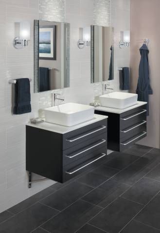 Moen Align 24-Inch Chrome Towel Bar YB0424CH - Bathroom & Kitchen Towel Holder for Modern Homes