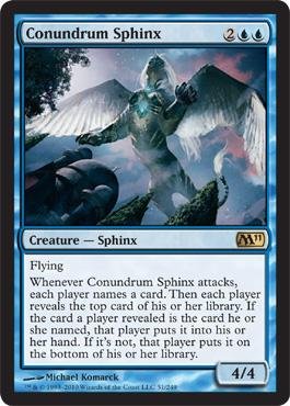 Magic: the Gathering - Conundrum Sphinx (Foil) - Magic 2011 Core Set - Rare MTG Card for Deck Building & Collecting - Perfect for Commander, Standard & Casual Play
