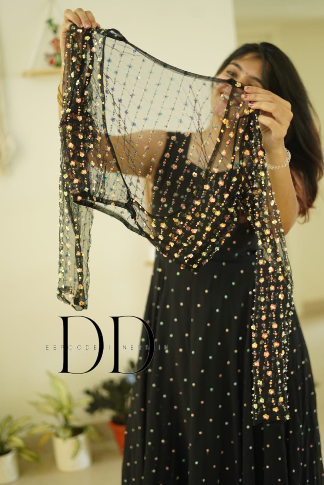 DD499 Leona Designer Anarkali Dress for Women - Elegant Pakistani Party Wear & Wedding Guest Outfit - Perfect for Festivals, Special Occasions & Cultural Events