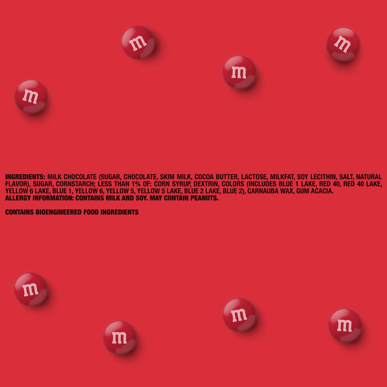 M&M'S Red Milk Chocolate Candy 2lbs - Resealable Pack for Parties & Gifts