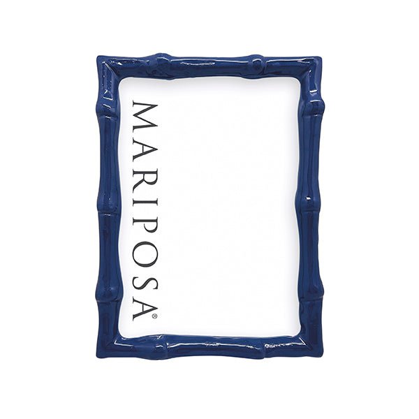 Bamboo Blue 5x7 Picture Frame - Elegant Wall & Tabletop Display for Photos, Artwork, and Home Decor