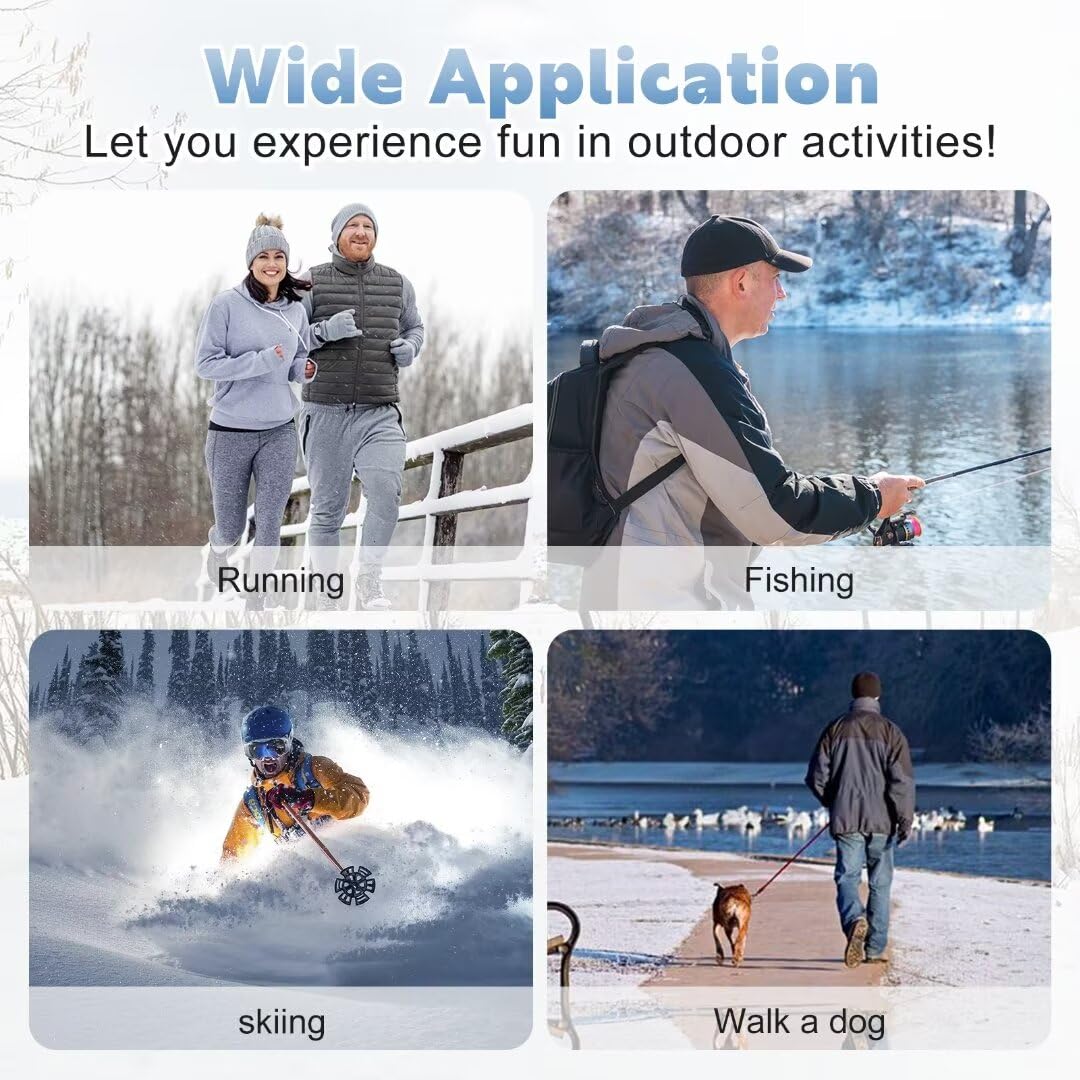KOVNLO Men's Heated Vest with Battery Pack - Soft Fleece Electric Jacket for Winter Warmth | Lightweight & Smart Heating for Outdoor Activities, Camping & Hiking