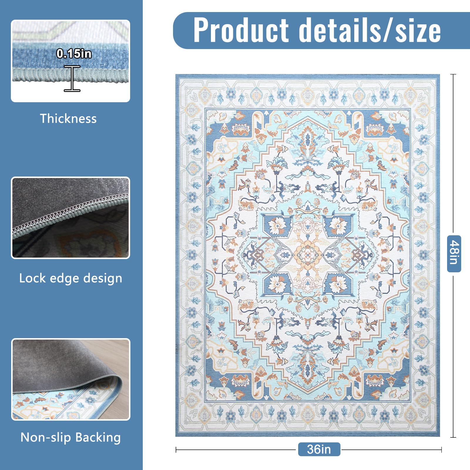 36'' x 48'' Non-Slip Office Chair Mat for Hardwood Floors - Modern Desk Chair Protector with Easy Glide & Cleaning | Perfect for Home Office, Workstation & Computer Desk