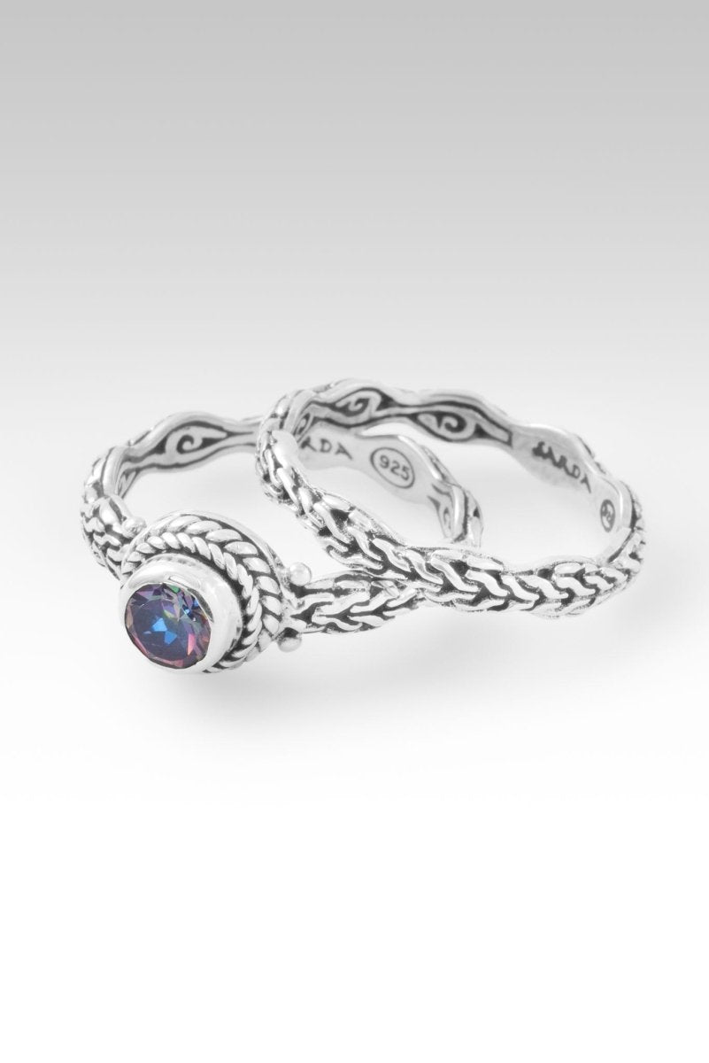 Poised Ring II Set of 2 - Elegant Mystic Topaz Jewelry for Women | Perfect for Weddings, Anniversaries & Special Occasions