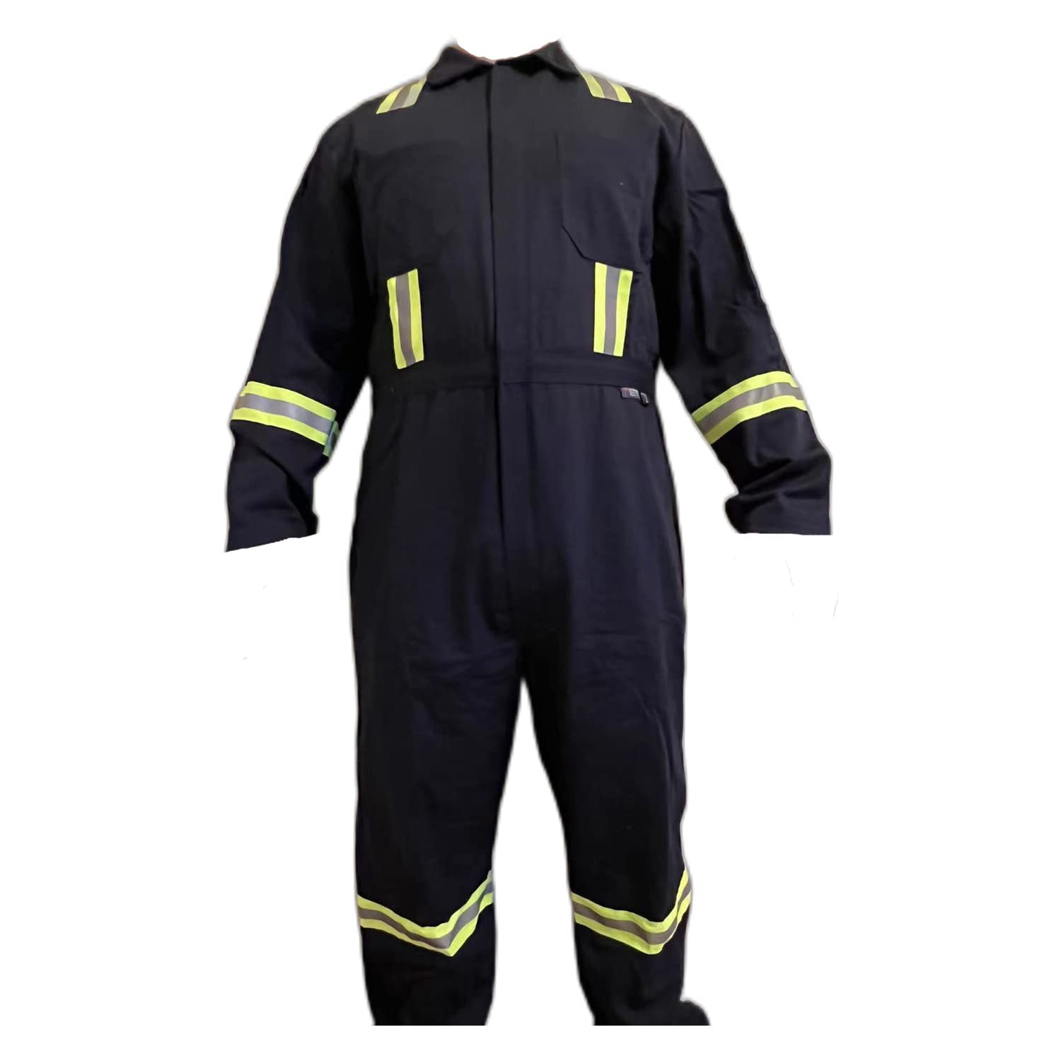 Flame-Resistant Coverall with 3M Reflective Tape - High Visibility Safety Workwear for Construction, Oil & Gas, and Industrial Workers