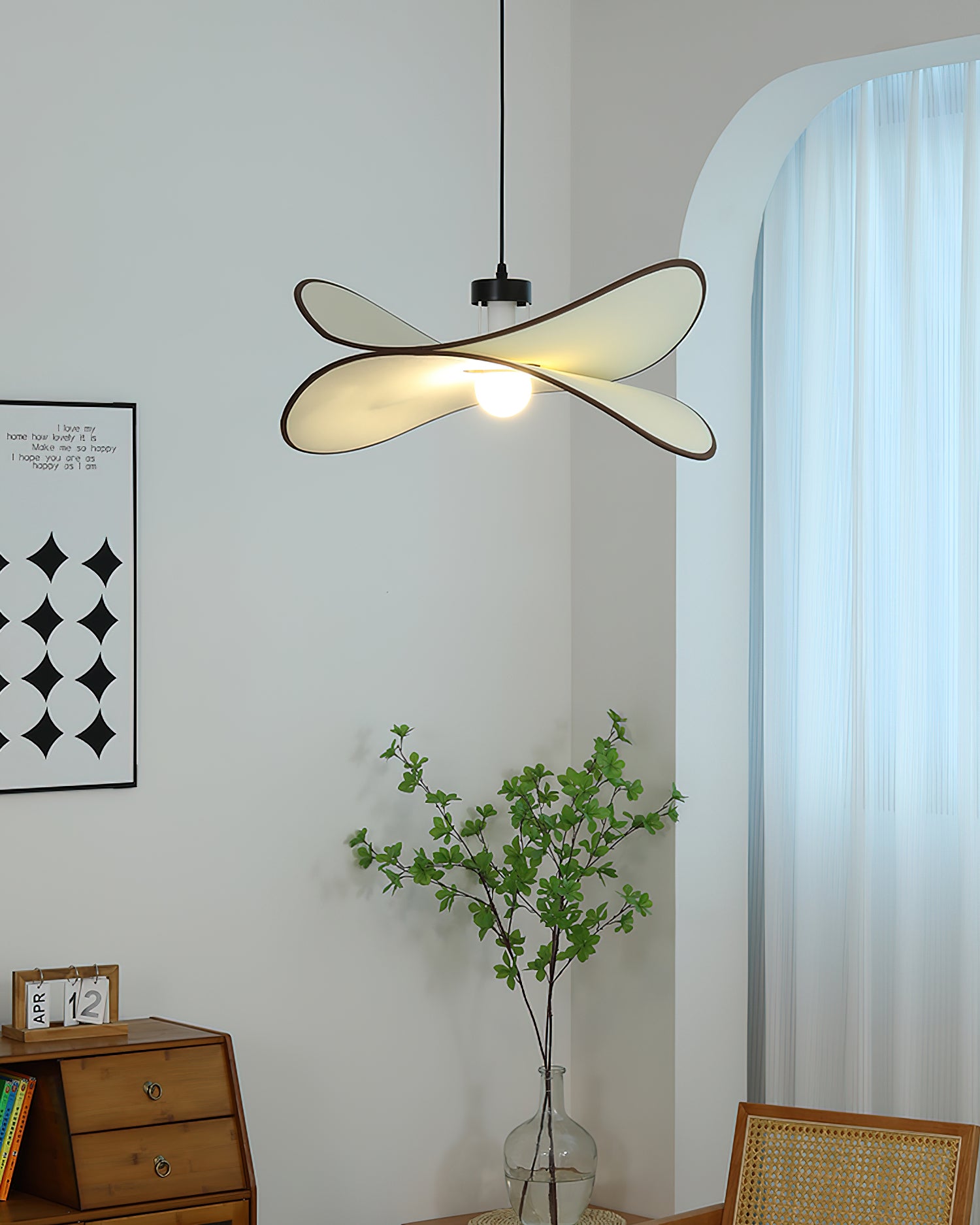 Miley Modern Pendant Light - Elegant Hanging Ceiling Lamp for Living Room, Bedroom, Dining Room & Kitchen | Dimmable LED Lighting Fixture for Home Decor