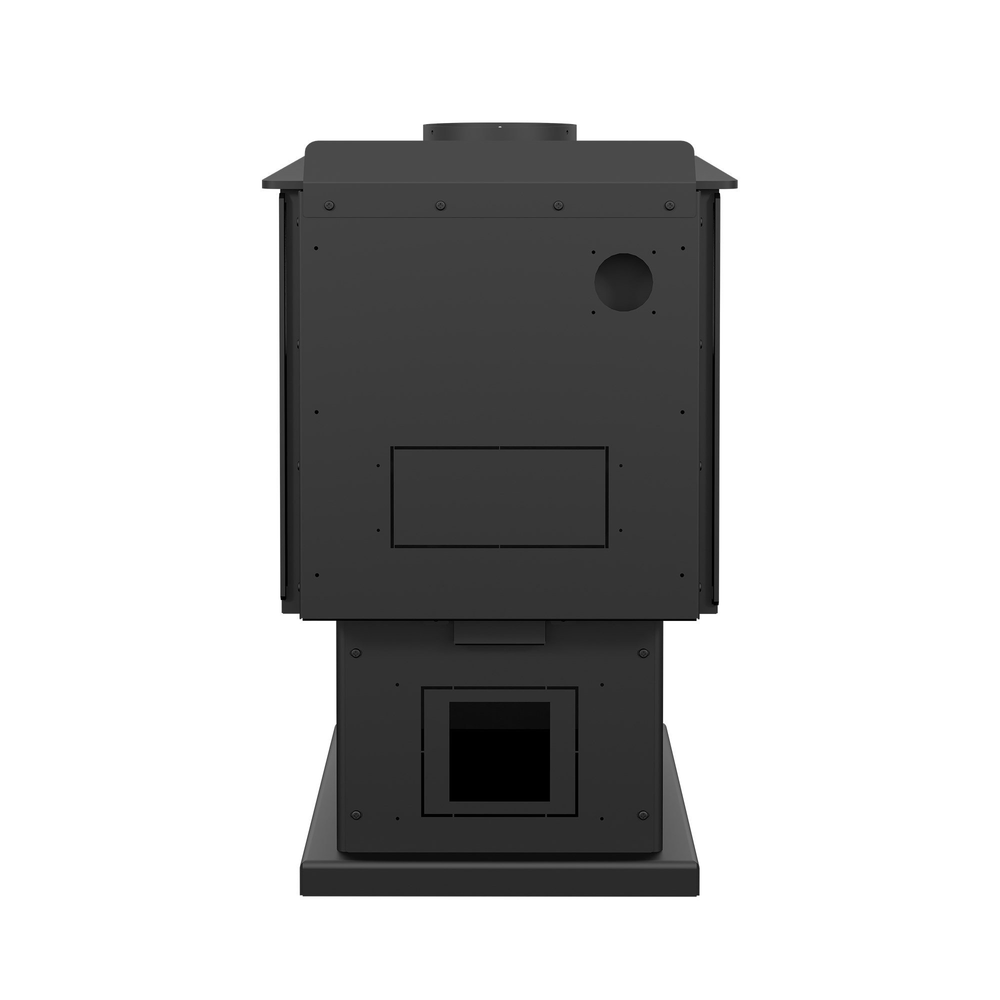 Drolet Escape 1200 1,200 Sq. Ft. EPA Certified Wood Burning Stove with Pedestal Stand - Perfect for Heating Cabins, Garages & Small Homes