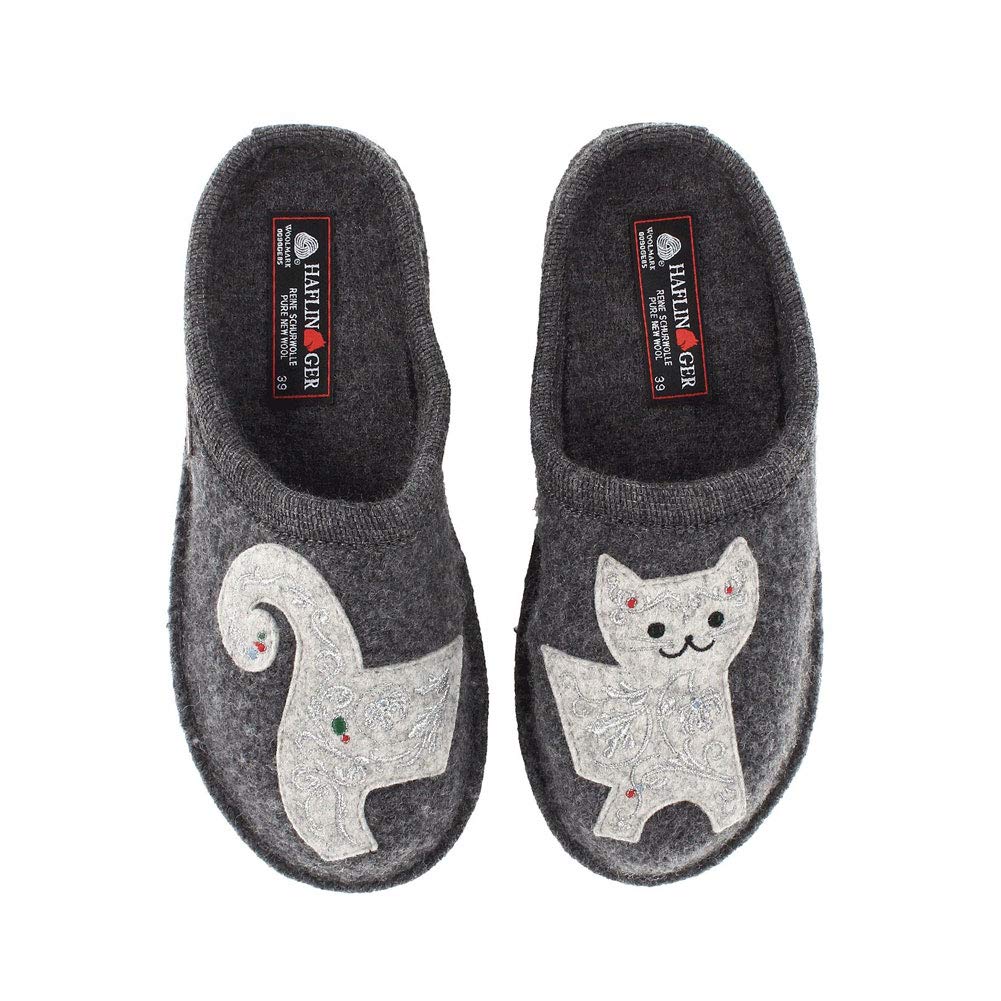 HAFLINGER Women's Lizzy Cozy Wool Slippers - Warm Indoor House Shoes for Winter Comfort, Perfect for Relaxing at Home, Lounging & Cold Weather Wear