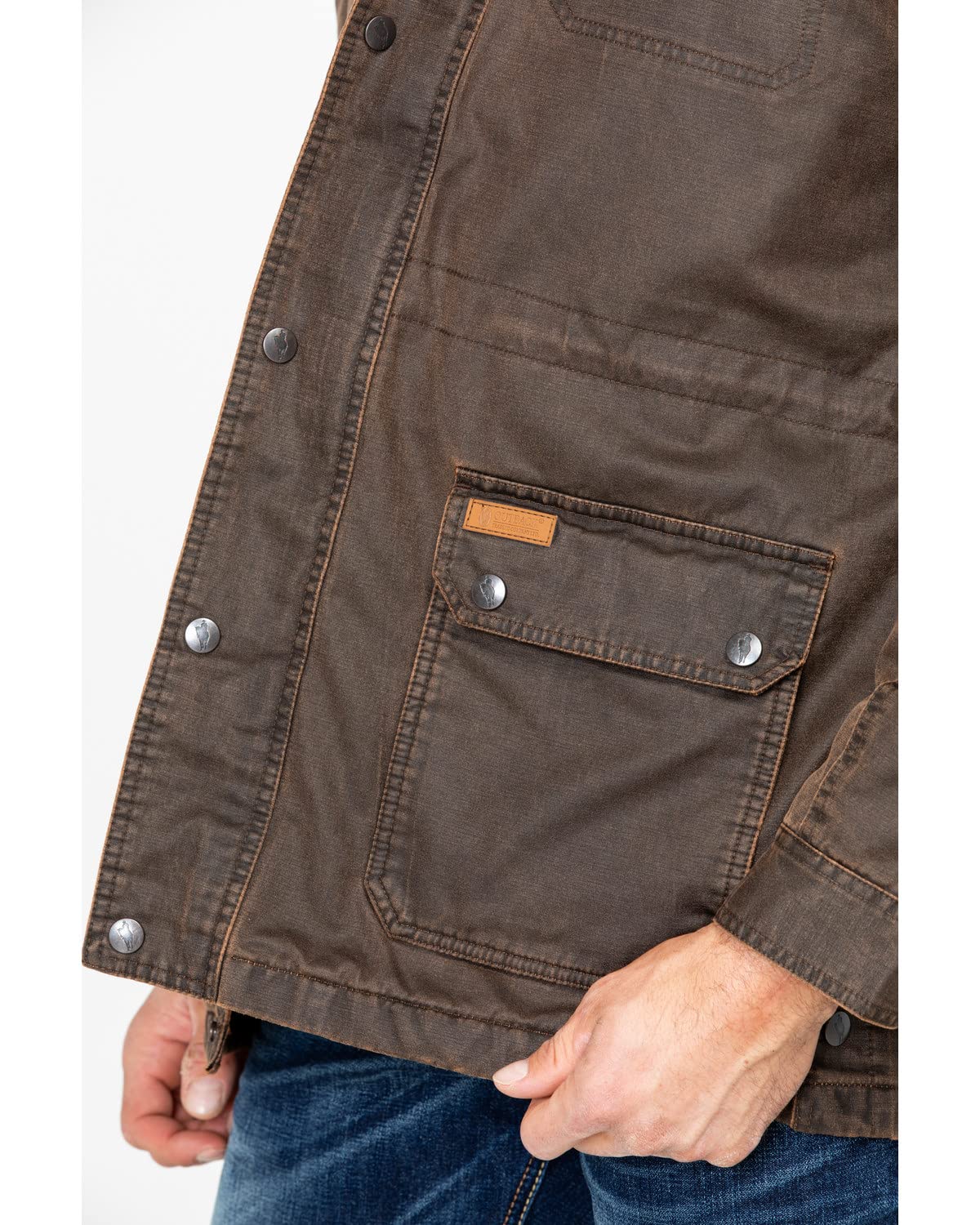 Outback Trading Company Men's Langston Water-Resistant Western Jacket - Warm Canyonland Outerwear for Casual Wear, Hiking & Outdoor Adventures