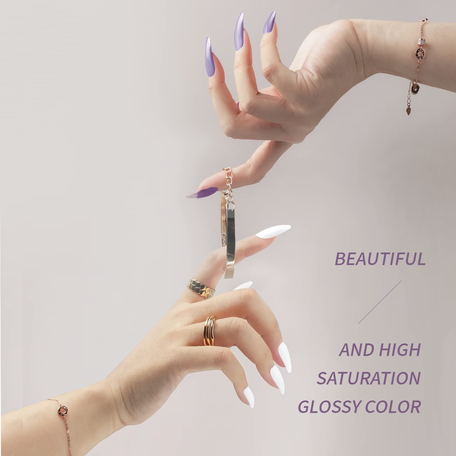 FANDAMEI 288PCS Medium Length Press on Nails Kit - 12 Sets Short Fake Nails, Ballerina & Coffin Shape False Nails with Glossy Solid Colors - DIY Nail Art Kit for Women & Girls (Includes 10g Nail Glue) - Perfect for Parties, Weddings, Date Nights & Everyday Wear