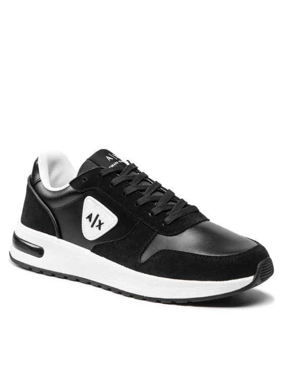 Armani Exchange Black Sneakers for Men | Stylish & Comfortable Casual Shoes | Perfect for Walking, Running & Everyday Wear