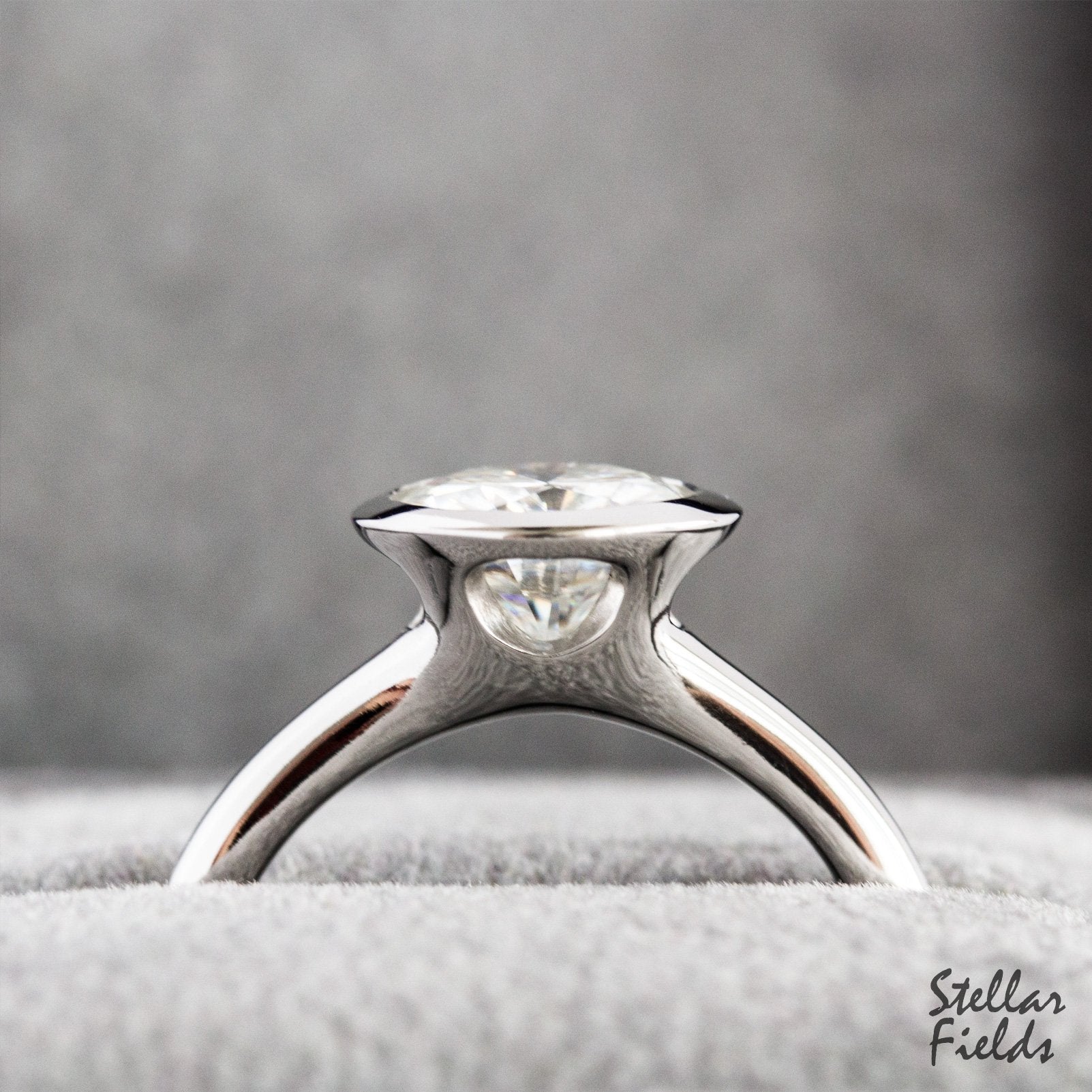 Exquisite Round Bezel Diamond Engagement Ring - 14K White Gold Solitaire Wedding Band for Women - Perfect for Proposals, Anniversaries & Bridal Jewelry Gifts