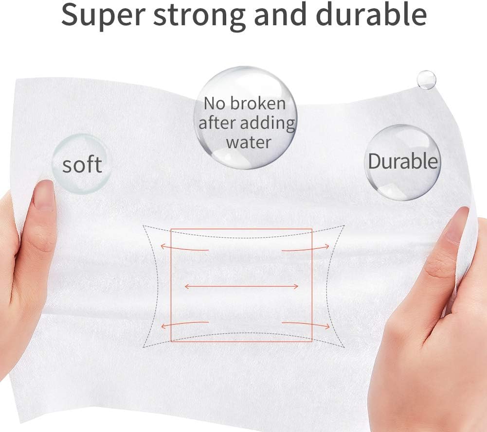 Premium 100-Pack Ultra Soft Non-Woven Facial Cleansing Wipes | Gentle Makeup Remover & Beauty Towels | Multipurpose Dry Tissues for Makeup Removal, Skincare & Daily Hygiene | Hypoallergenic & Durable