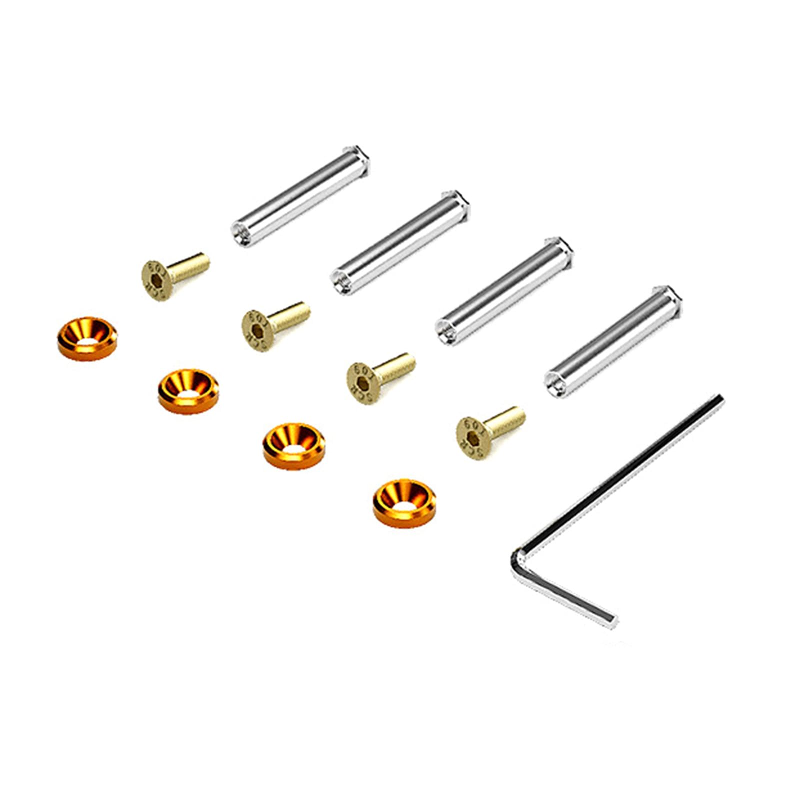 UKBZXCMWS Red Gasket CPU Fan Screws - 4 Pack Anodized Aluminum Computer Fan Mounting Screws with Easy Installation | Perfect for PC Builds, Cooling System Upgrades & DIY Computer Maintenance