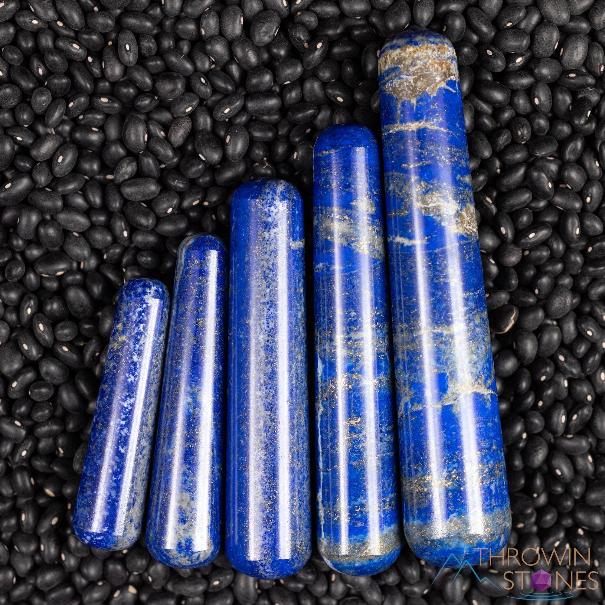 Lapis Lazuli Crystal Massage Wand for Relaxation & Self Care - Natural Healing Stone Therapy Tool - Perfect Spa Gift for Women & Men (E1175) - Ideal for Meditation, Stress Relief & Energy Balancing