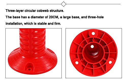 Reflective Traffic Safety Bollard - 450x80mm Plastic Parking Garage Bollards & Road Markers for High-Traffic Areas, Driveways, and Construction Zones