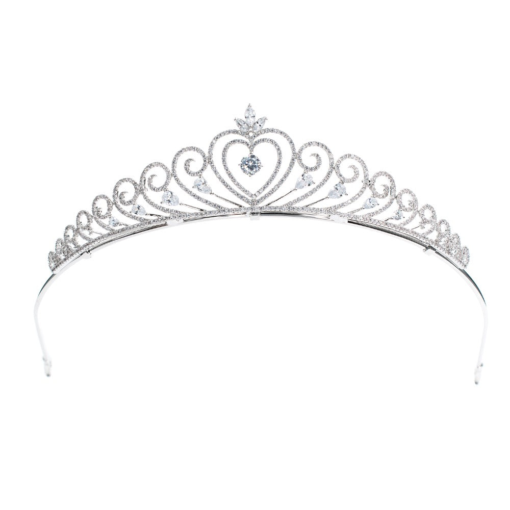 Royal Wedding Tiara Crown - Cubic Zirconia Bridal Diadem for Bride, Princess, Pageant & Special Occasions | CH10143