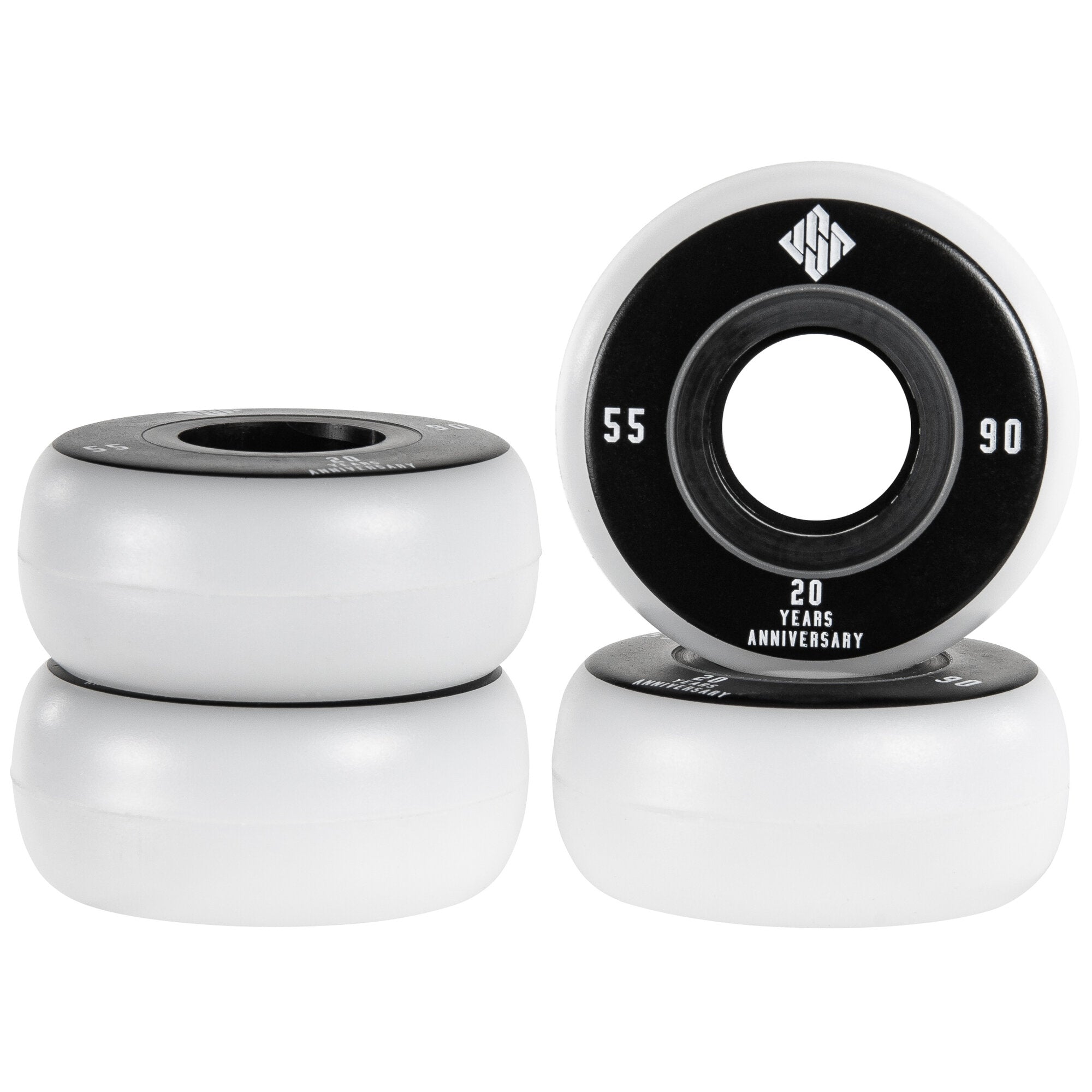USD Team 55/90A Skateboard Wheels (4 Pack) - High Performance Wheels for Street Skating & Park Riding