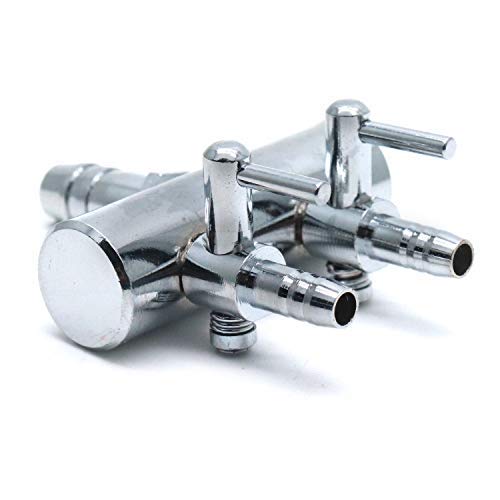 Stainless Steel 2-Way Air Flow Control Valve for Aquarium Fish Tank - Adjustable Air Pump Splitter & Distributor - Perfect for Oxygenation & Multiple Tank Setups