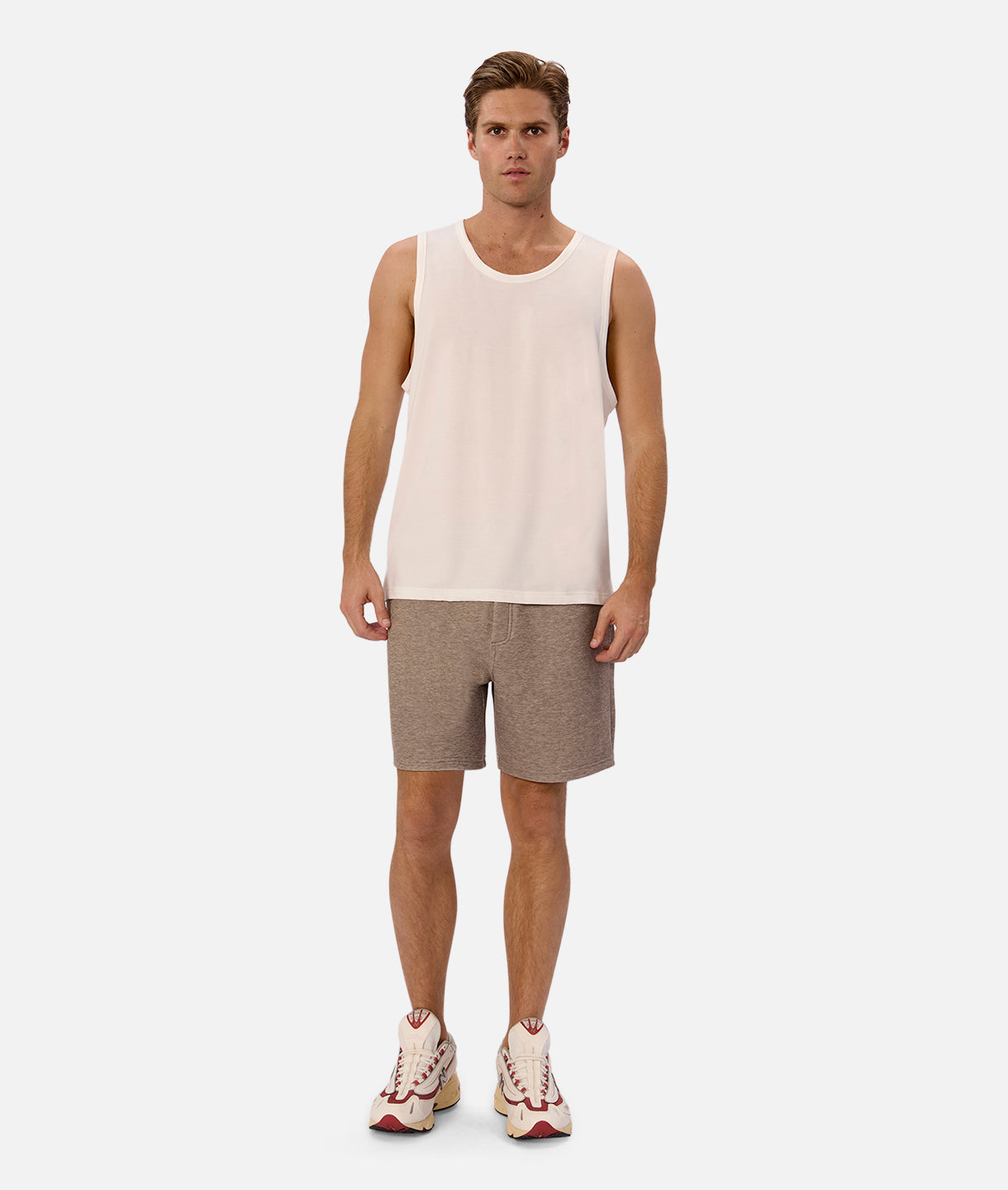 The Tech Track Short - Premium Husk Marle Fabric for Men | Perfect for Running, Gym Workouts & Casual Wear
