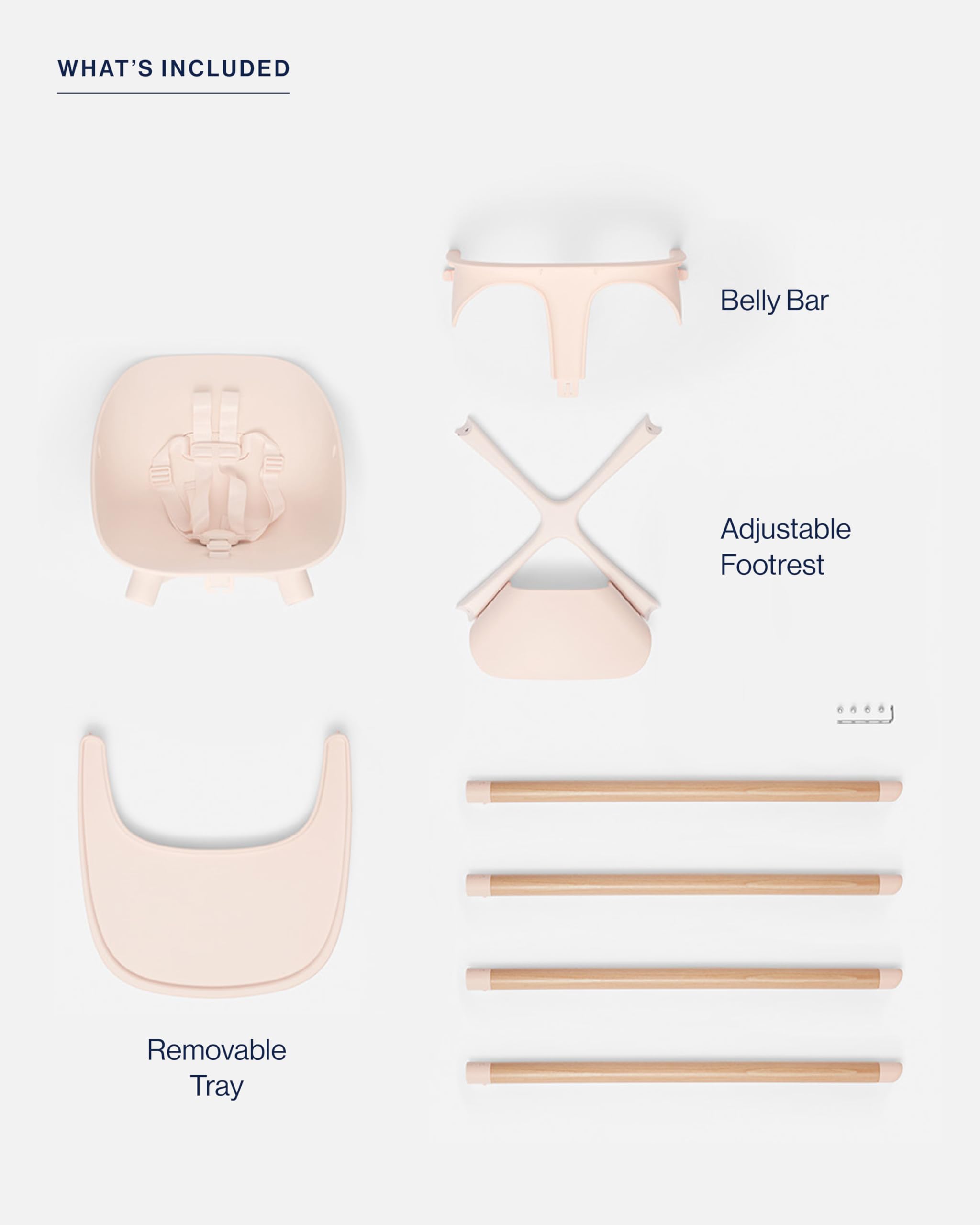 Lalo The Chair 3-in-1 Convertible Wooden High Chair for Babies & Toddlers | Adjustable Footrest, Dishwasher Safe Tray | Grapefruit Color | Perfect for Dining, Weaning & Playtime Activities