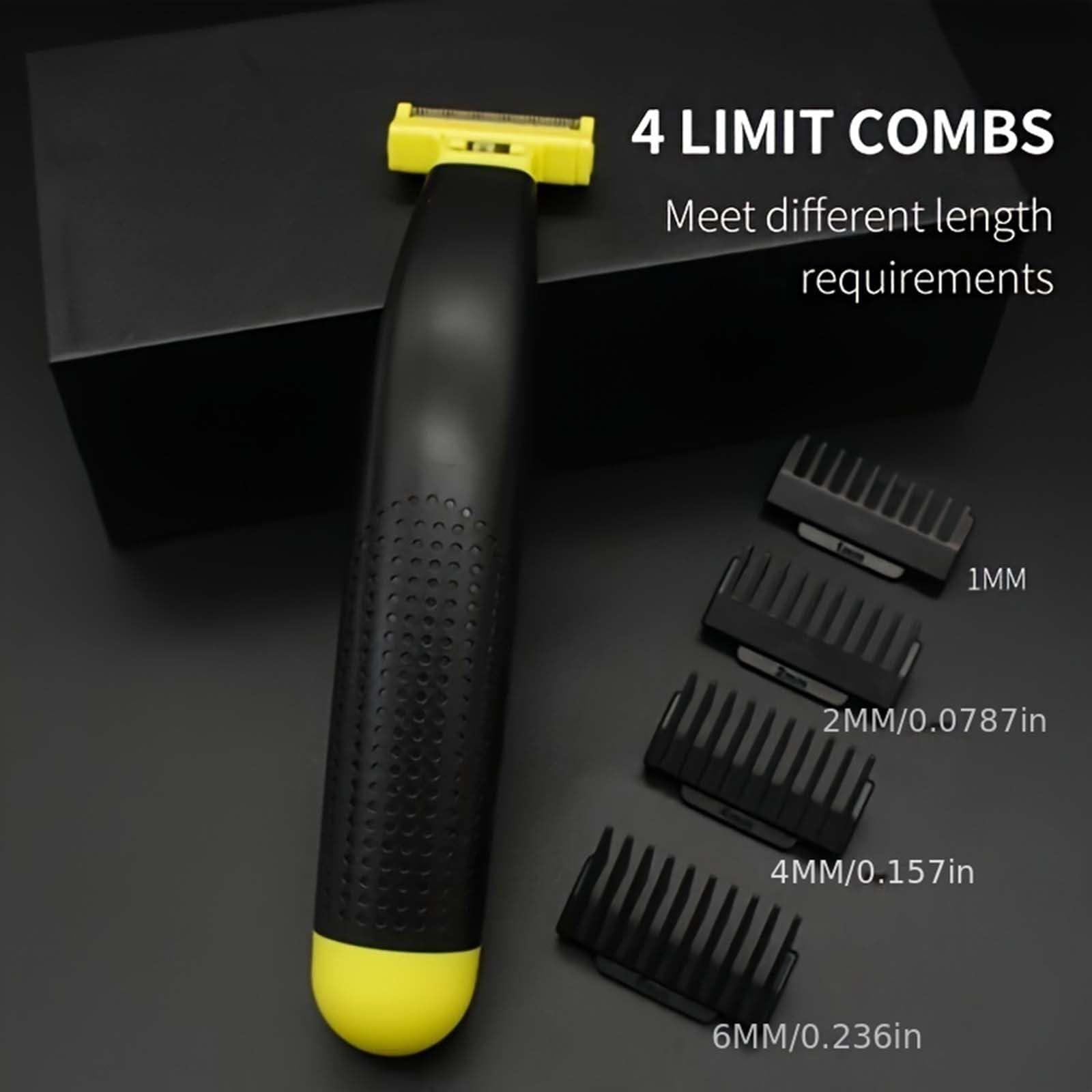Men's Full Body Electric Shaver - Wet & Dry Waterproof Shaver for Smooth Shaving - Model #8 Black - Perfect for Travel, Gym & Daily Grooming