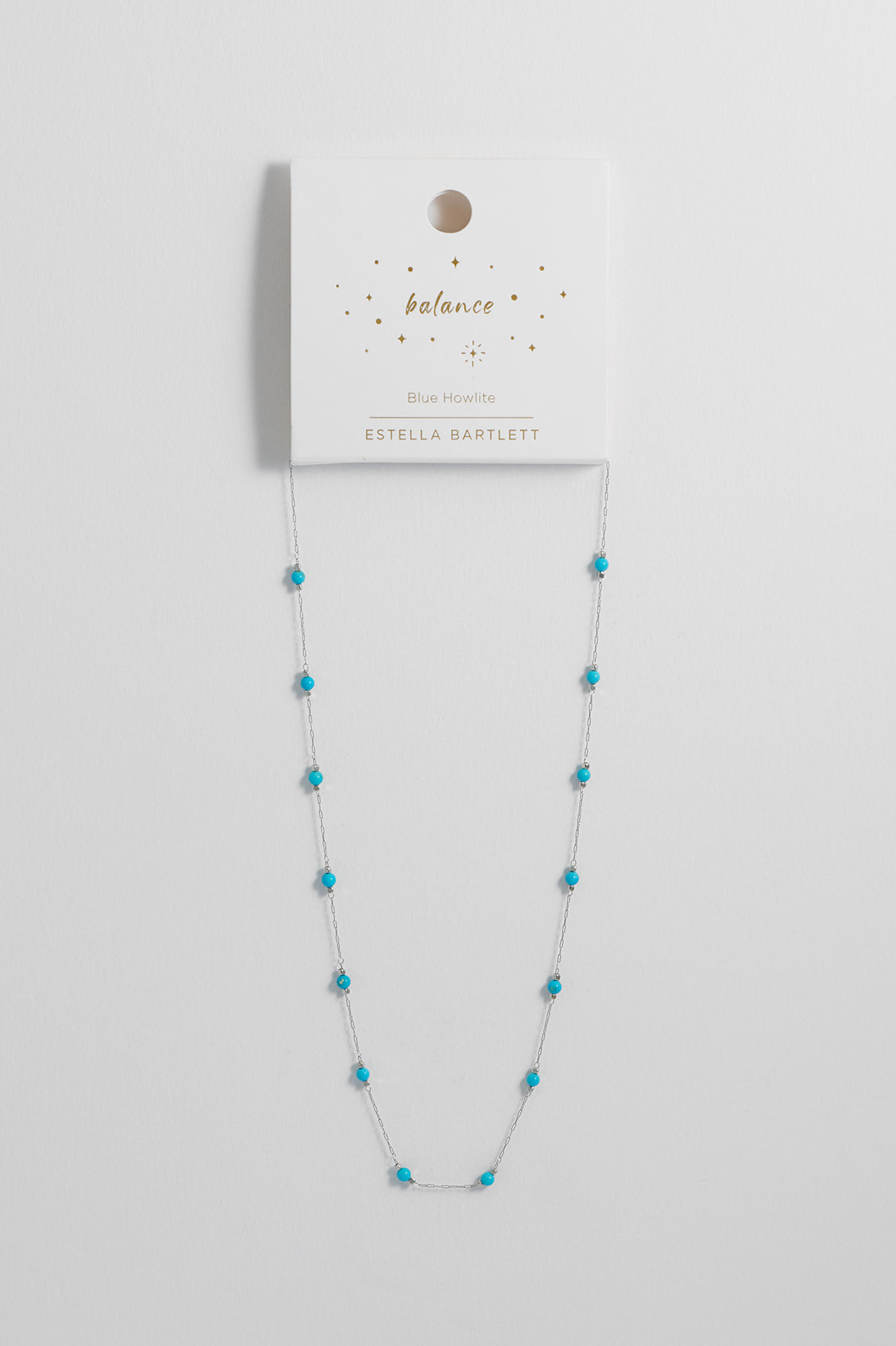 Healing Howlite Gemstone Bead Necklace for Women - Stress Relief & Anxiety Calming - Yoga Meditation Jewelry Gift