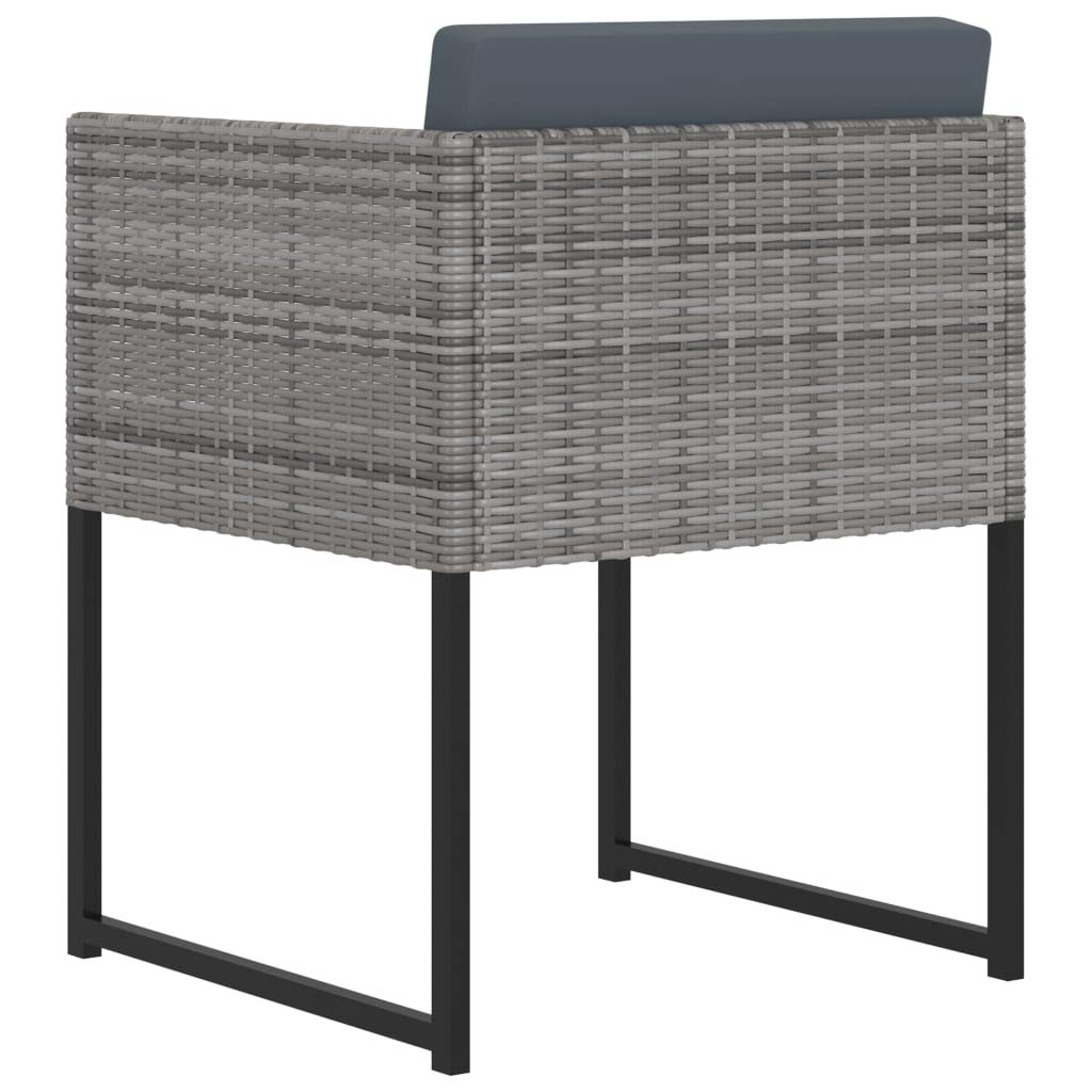 Modern 13-Piece Gray Poly Rattan Patio Furniture Set with Cushions - Outdoor Dining & Conversation Set for Home, Lawn, Balcony | Perfect for Backyard BBQs, Poolside Relaxation & Garden Parties