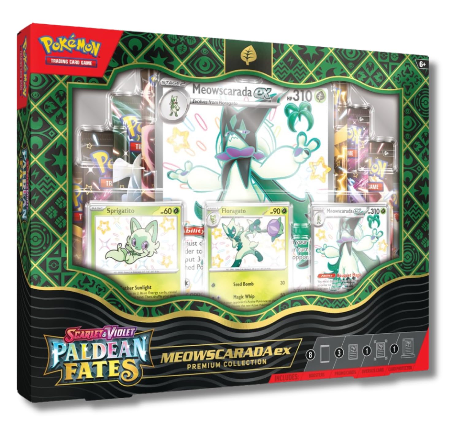 Pokemon Scarlet and Violet Paldean Fates ex Premium Collection - Meowscarada Elite Trainer Box | Official Pokemon TCG Cards for Collectors & Battles | Perfect for Tournaments, Gifts & Card Game Nights