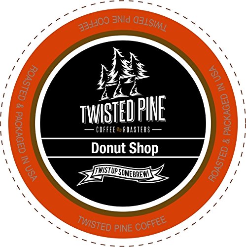 Twisted Pine Coffee Donut Shop Coffee - 100% Colombian Medium Roast K-Cup Pods for Keurig Brewers (12 Count) | Perfect for Breakfast, Office & Home Brewing