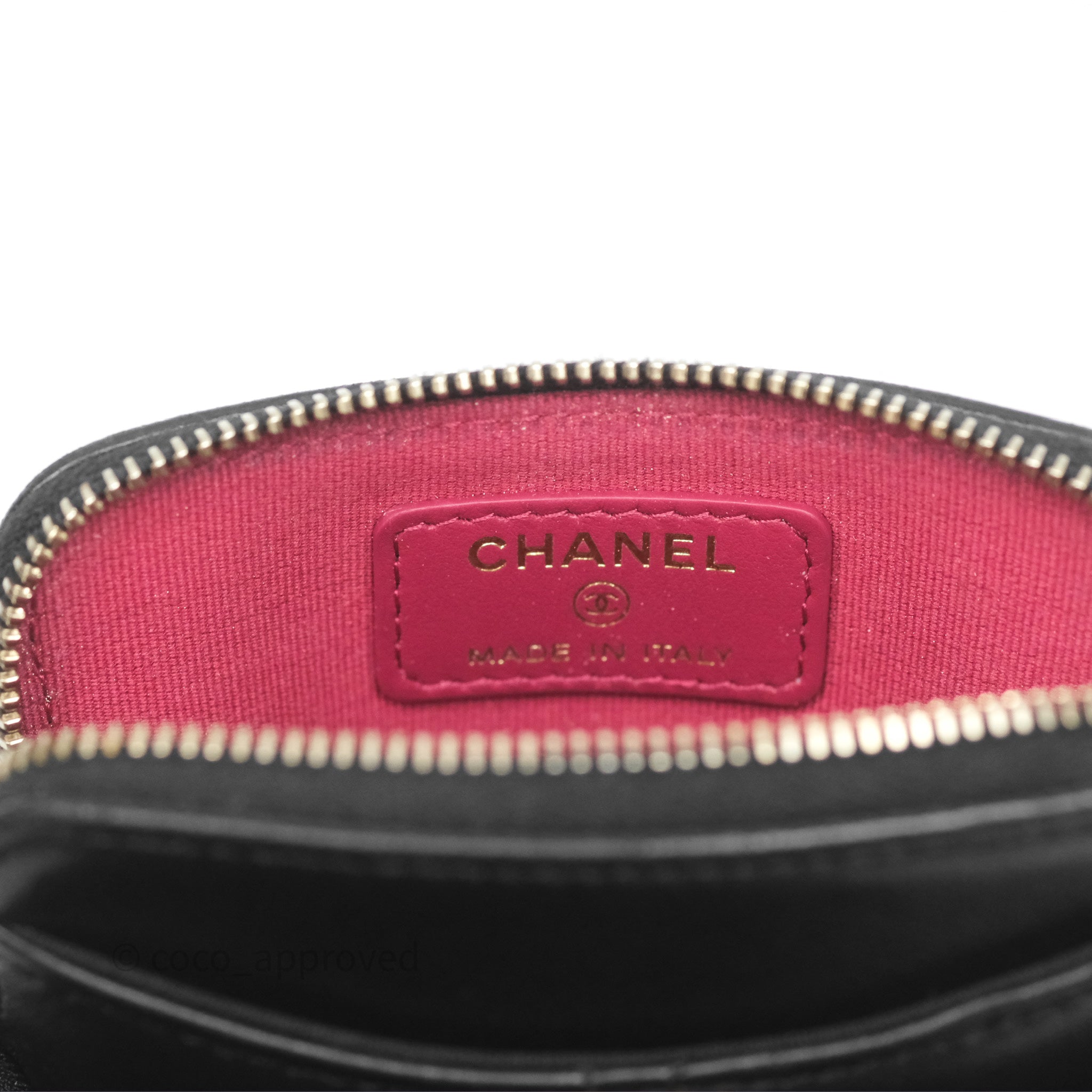 Chanel 19 Black Lambskin Leather Coin Purse with Gold-Tone Zipper - Luxury Small Wallet for Women, Perfect for Parties, Travel & Everyday Use