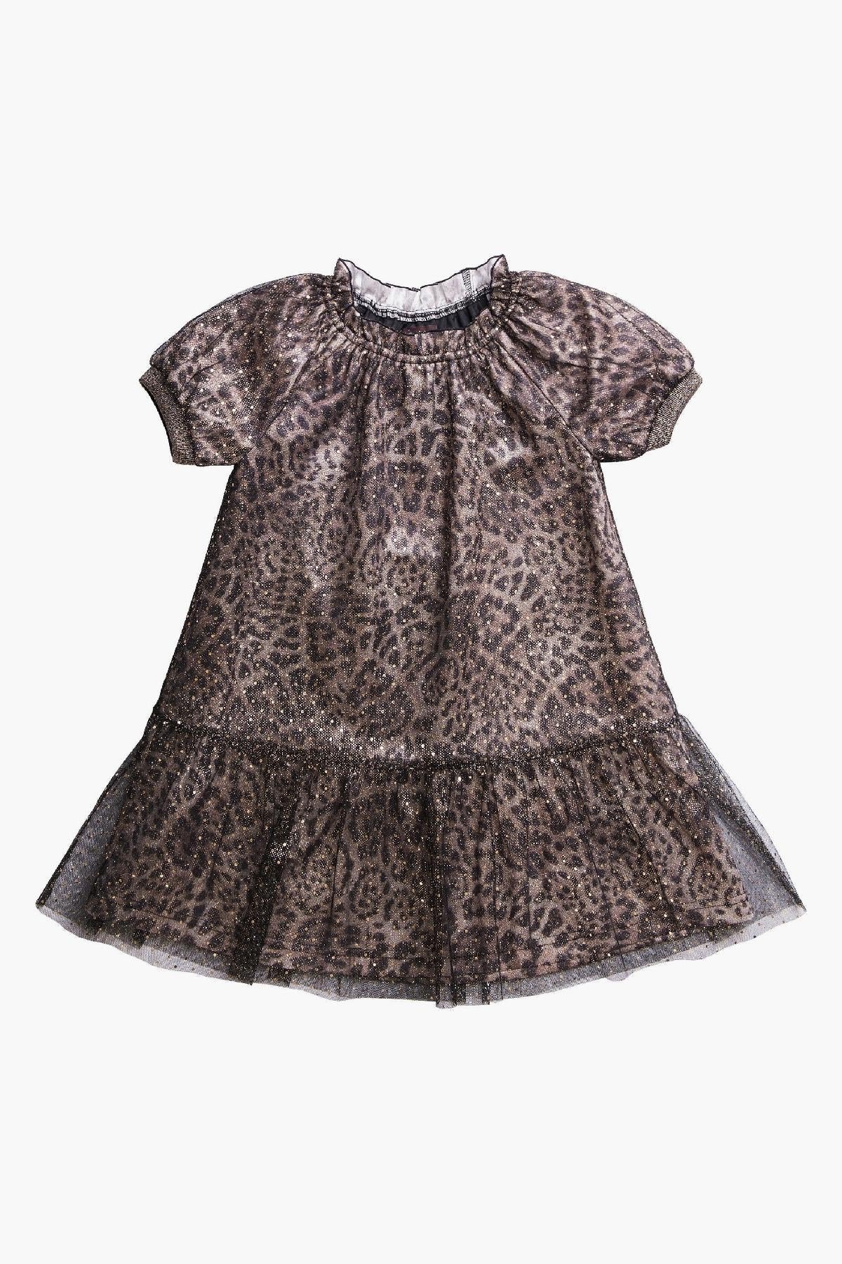 Imoga Naomi Leopard Print Girls Dress - Cute Animal Print Party & Casual Outfit for Toddlers & Kids (Perfect for Birthday, Playdates & Special Occasions)