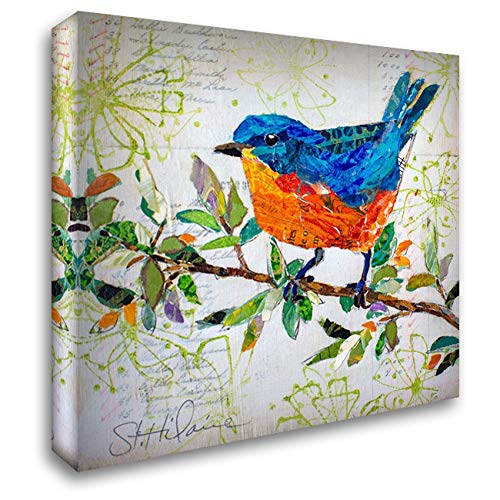 Happy Bird I - 20x20 Gallery Wrapped Stretched Canvas Art by Elizabeth St. Hilaire | Vibrant Wall Decor for Living Room, Bedroom & Office