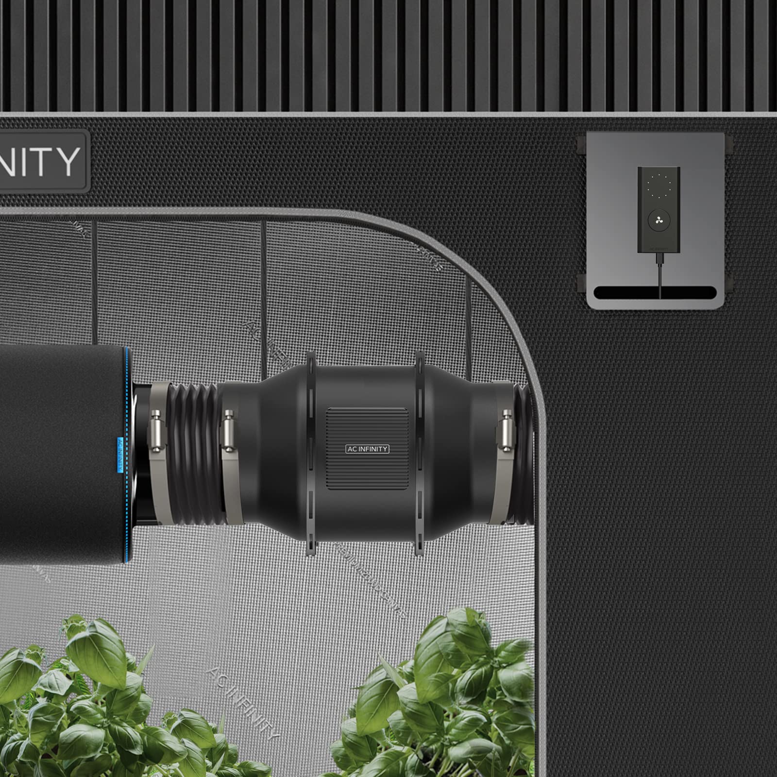 AC Infinity CLOUDLINE A6 - 6 Inch Quiet Inline Duct Fan with EC Motor & Speed Controller | HVAC Ventilation Exhaust System for Grow Tents, Hydroponics, Heating & Cooling | Perfect for Home Greenhouses, Indoor Gardening & Air Circulation