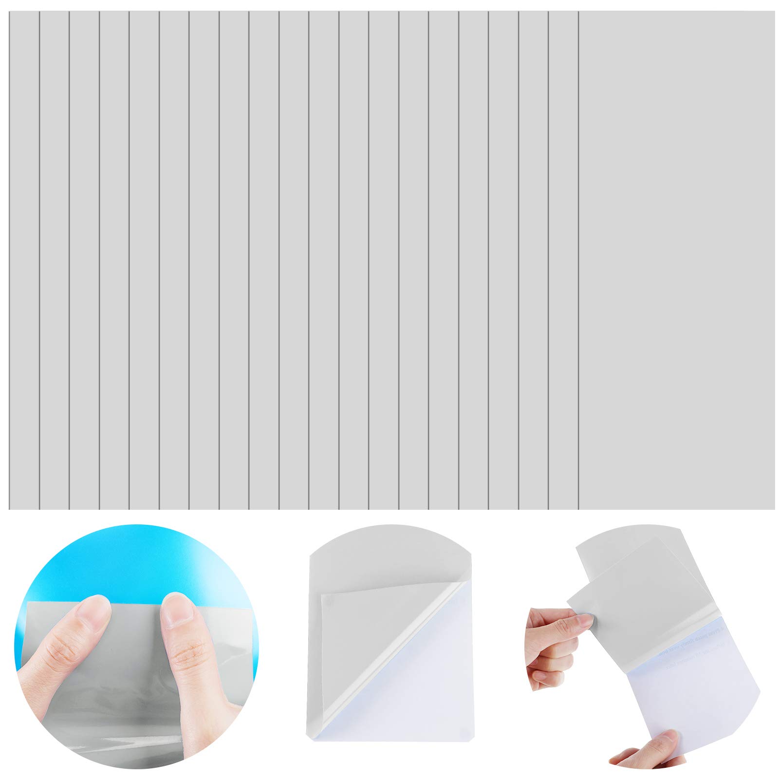 Self-Adhesive PVC Repair Patches for Vinyl Pool Liners, Boats, Inflatable Rafts, Kayaks & Canoes - Waterproof Vinyl Repair Kit (20pc Gray Rectangles) - Perfect for Pool Leaks, Boat Damage & Outdoor Gear Repairs