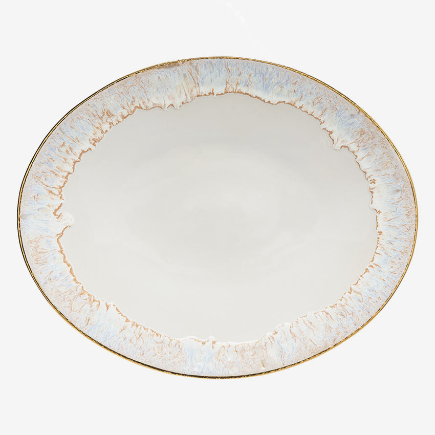 Casafina Taormina Platter - Elegant Ceramic Serving Tray for Entertaining, Appetizers & Cheese Boards - Perfect for Dinner Parties, Hostess Gifts & Italian-Themed Events