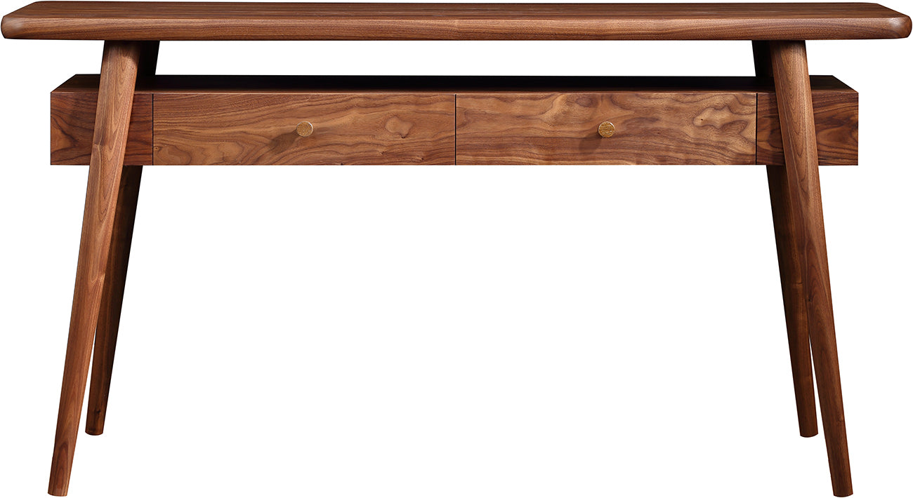 Walnut Grove Console Table - Rustic Farmhouse Entryway Table with Storage Shelf | Perfect for Hallway, Living Room & Bedroom Decor