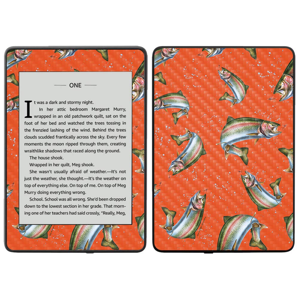 MightySkins Carbon Fiber Skin for Amazon Kindle Paperwhite 2018 (10th Gen) - Waterproof Protective Cover with Durable Textured Finish | Easy to Apply & Remove | Made in USA | Perfect for Reading at Home, Travel & Outdoor Adventures