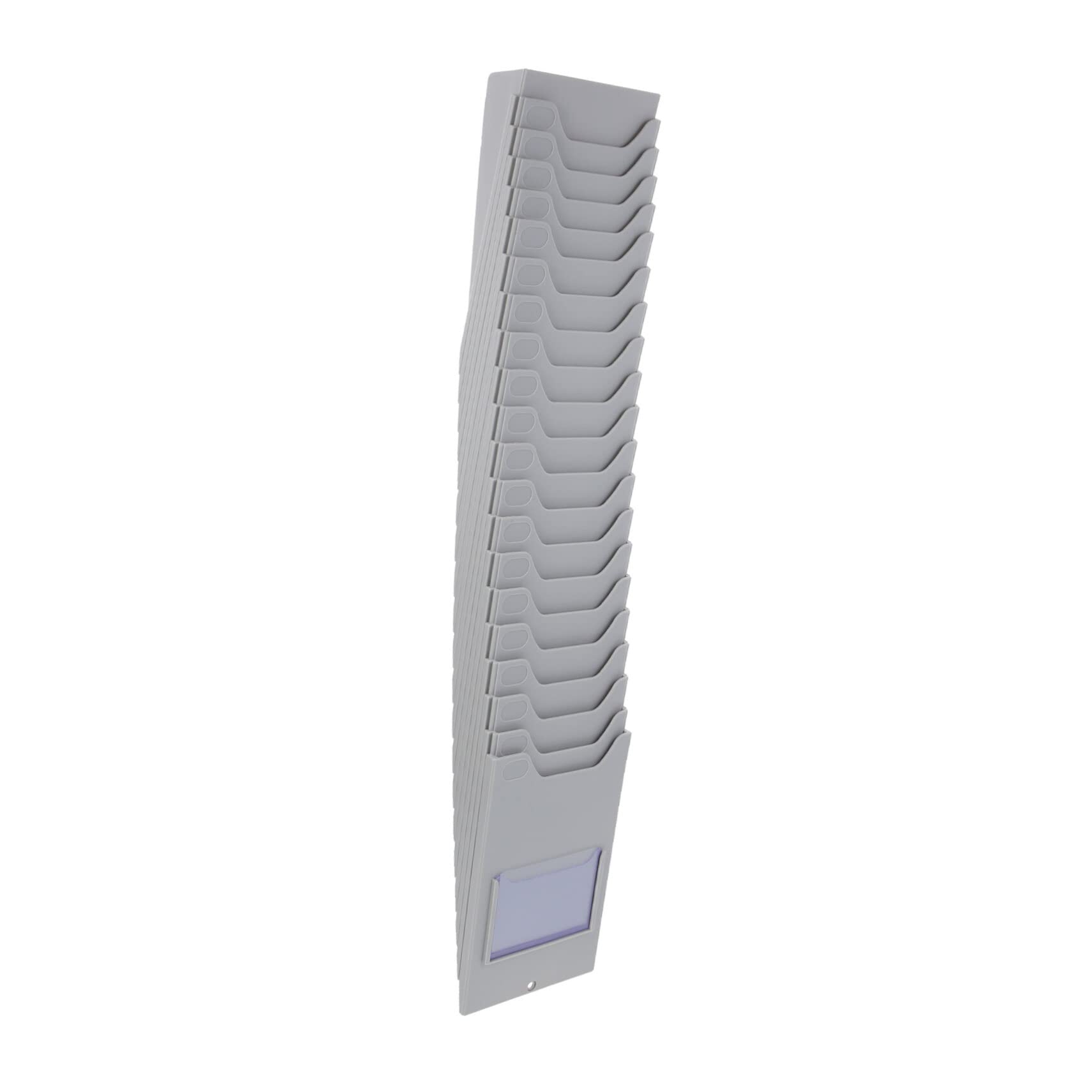 STOBOK Metal Wall Card Rack - Employee Badge & Attendance Organizer for Office Use